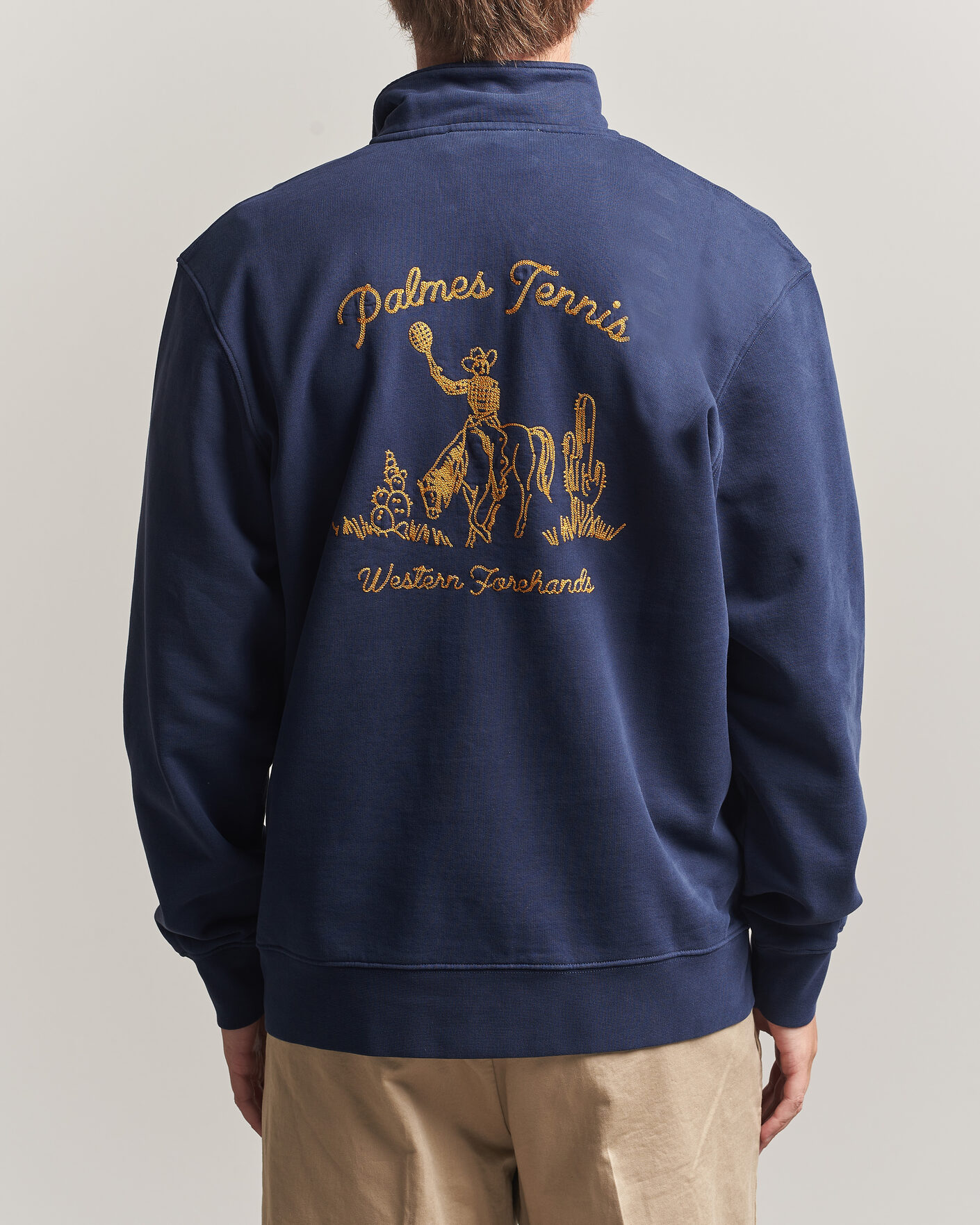 Heren | Truien | Palmes | Western Zip Jacket Navy
