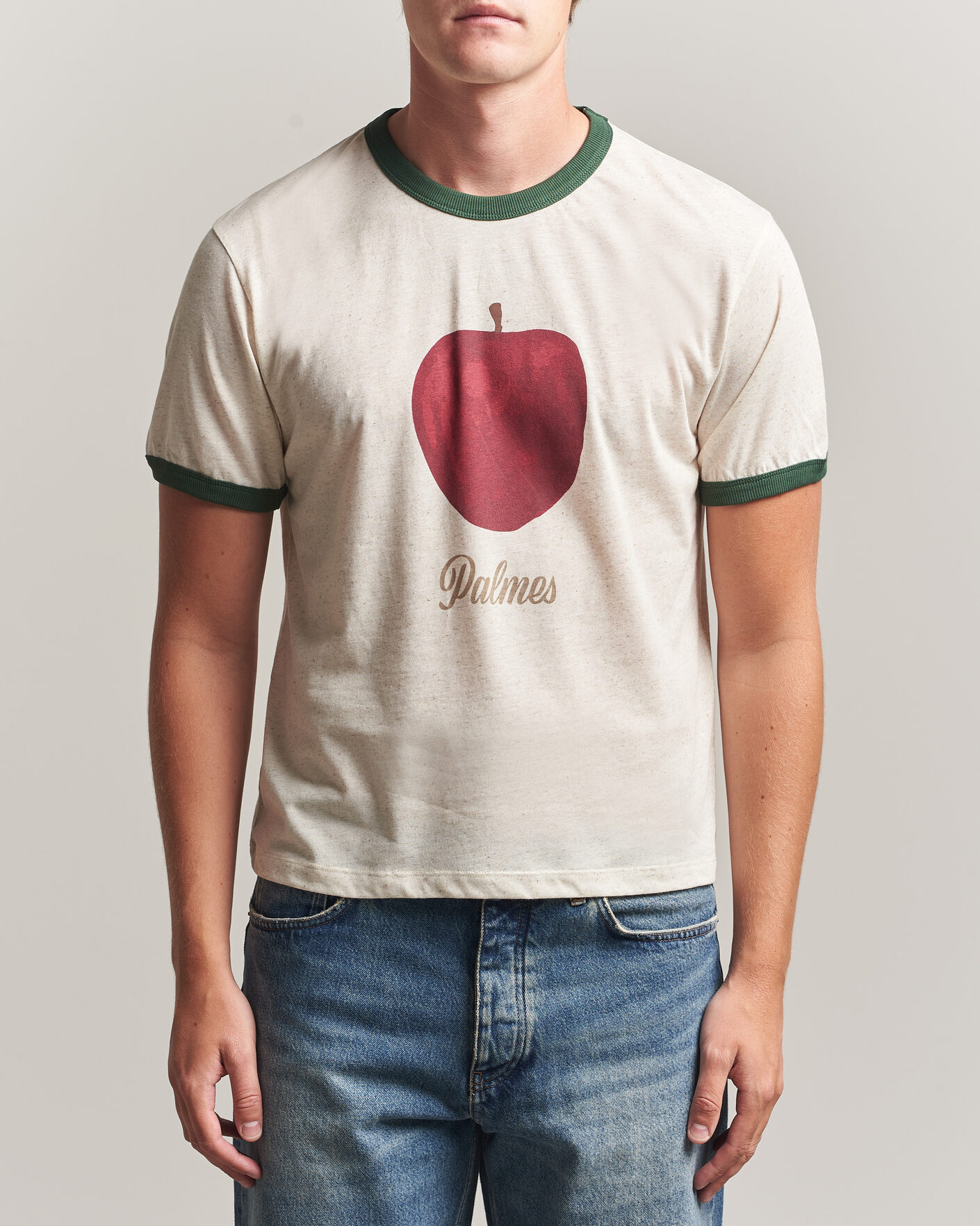 Heren | T-shirts | Palmes | Apple Ringer T-Shirt Broken White