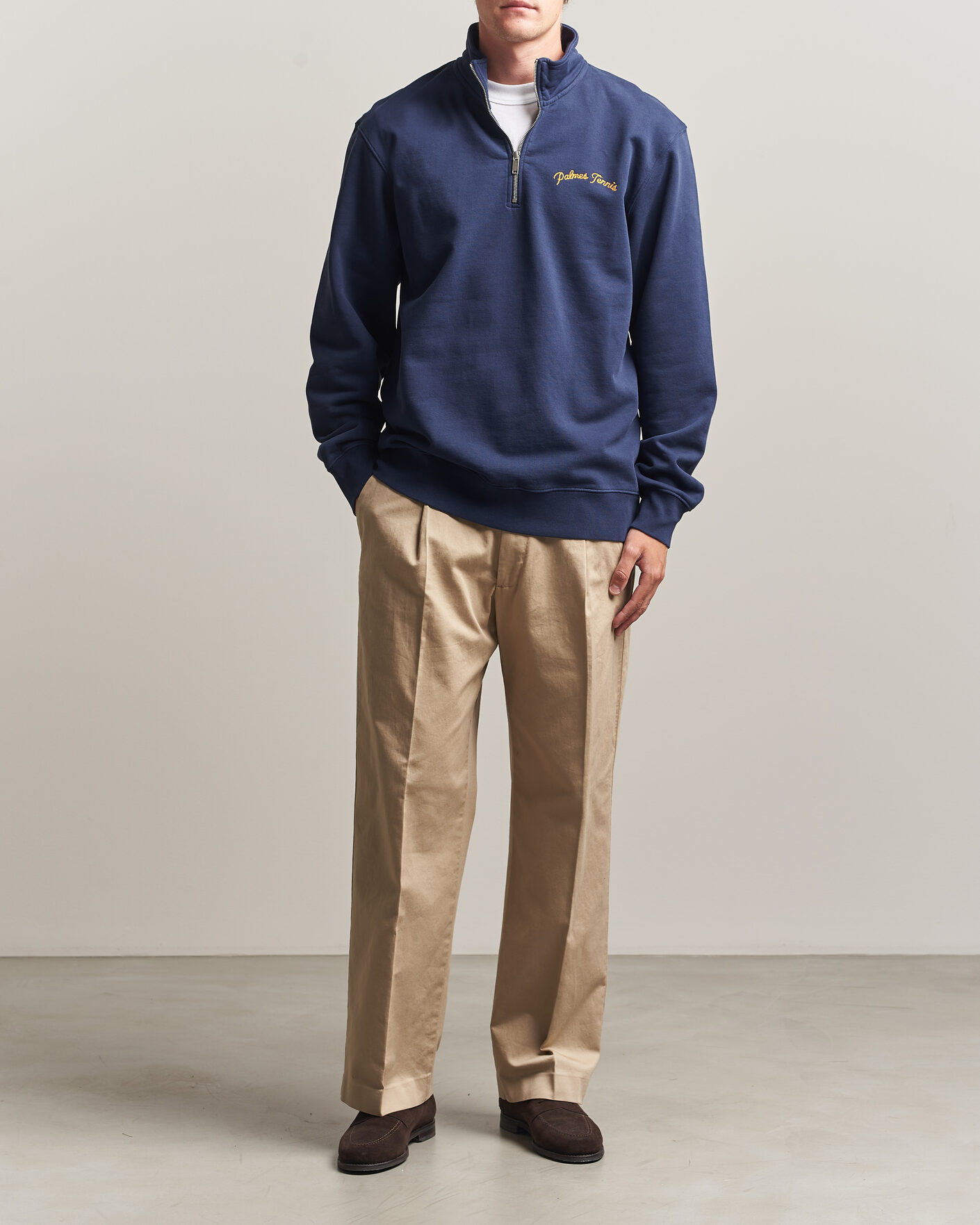 Heren | Truien | Palmes | Western Zip Sweatshirt Navy