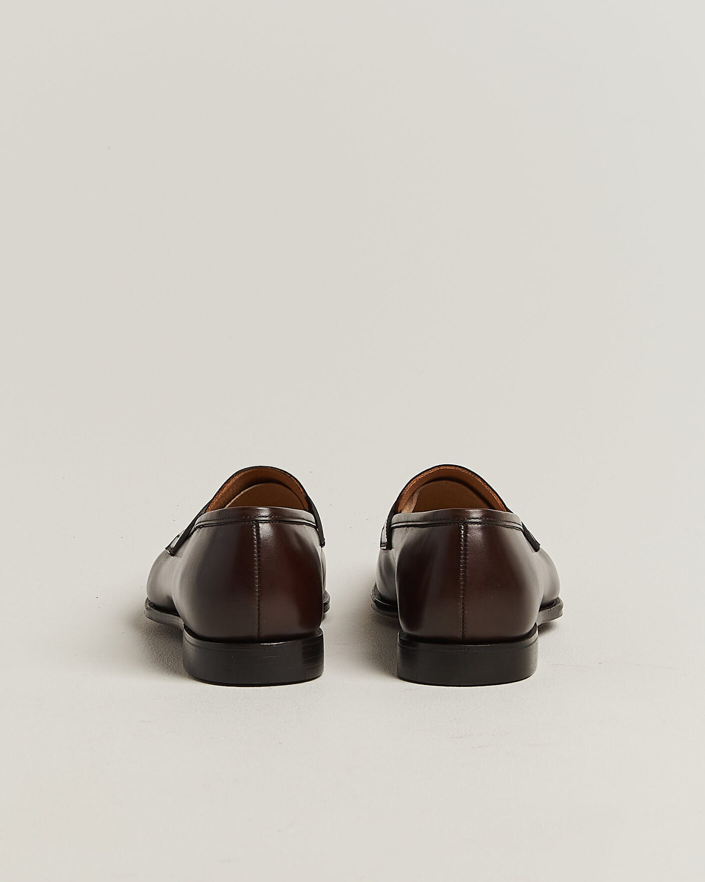 Homme | Loafers | Crockett & Jones | Crawford Handgrade Penny Loafer Dk Brown Antique Calf