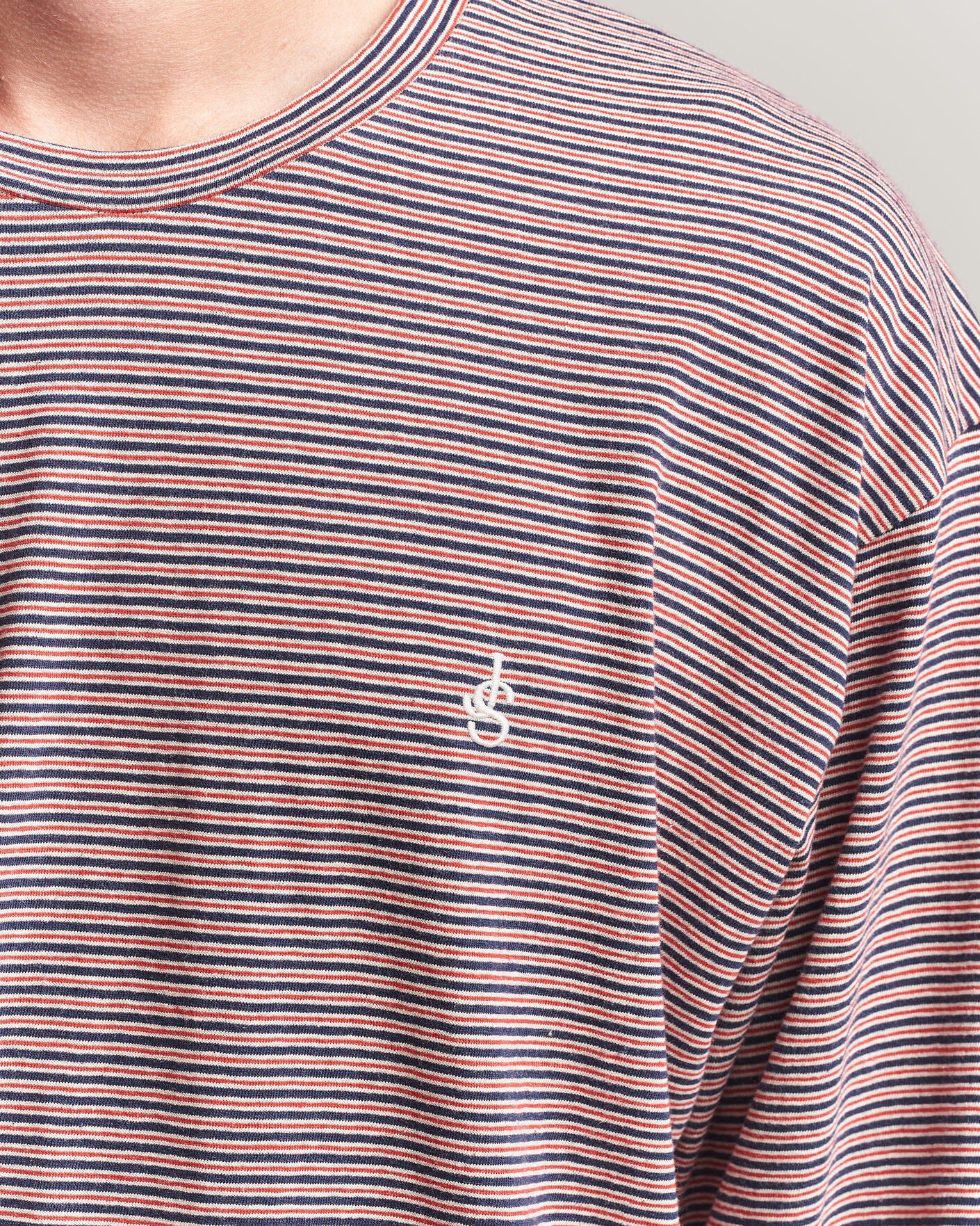 Heren | T-shirts | Jil Sander | Long Sleeve Striped T-Shirt Red