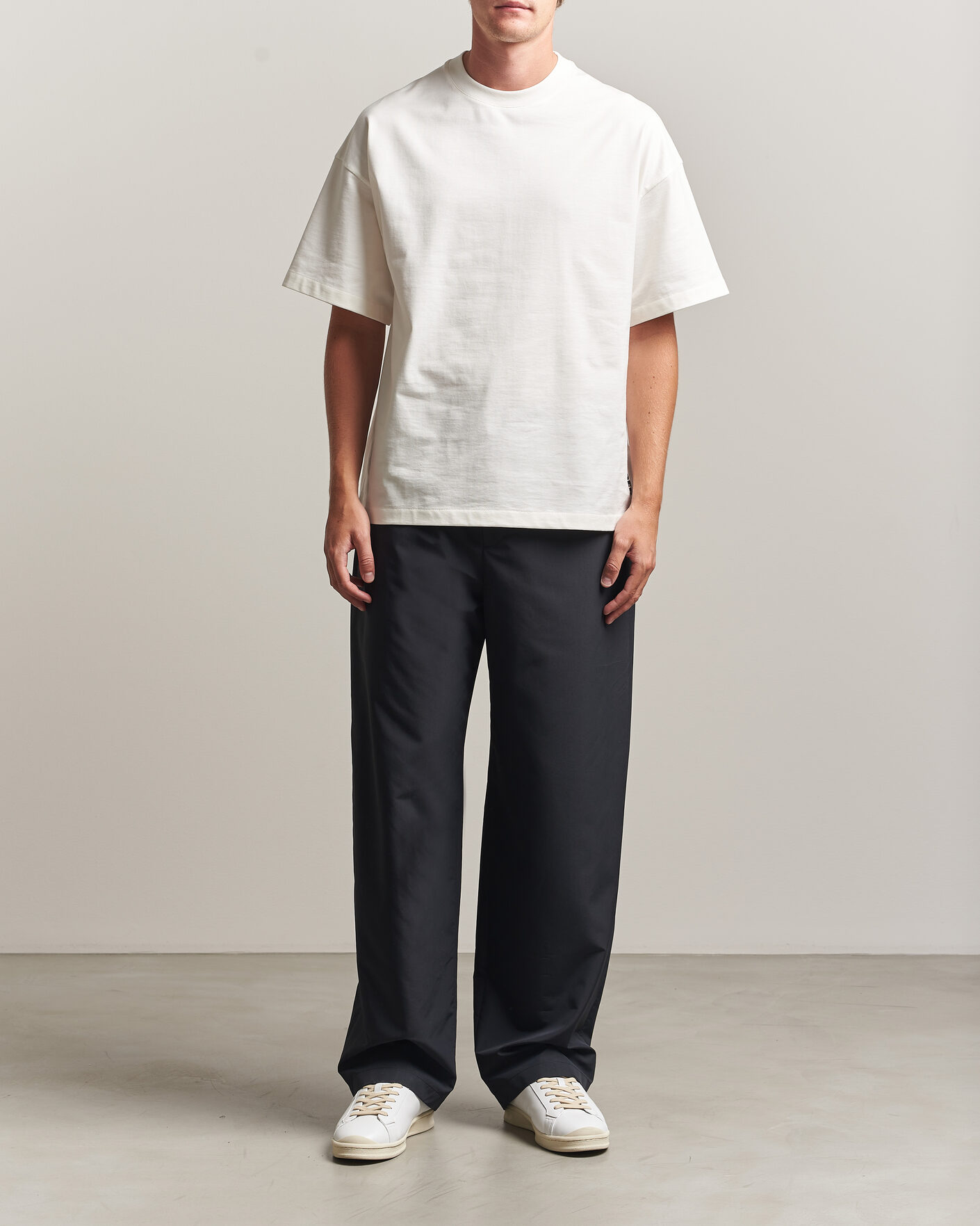 Heren | T-shirts | Jil Sander | Short Sleeve Side Logo T-Shirt Off White
