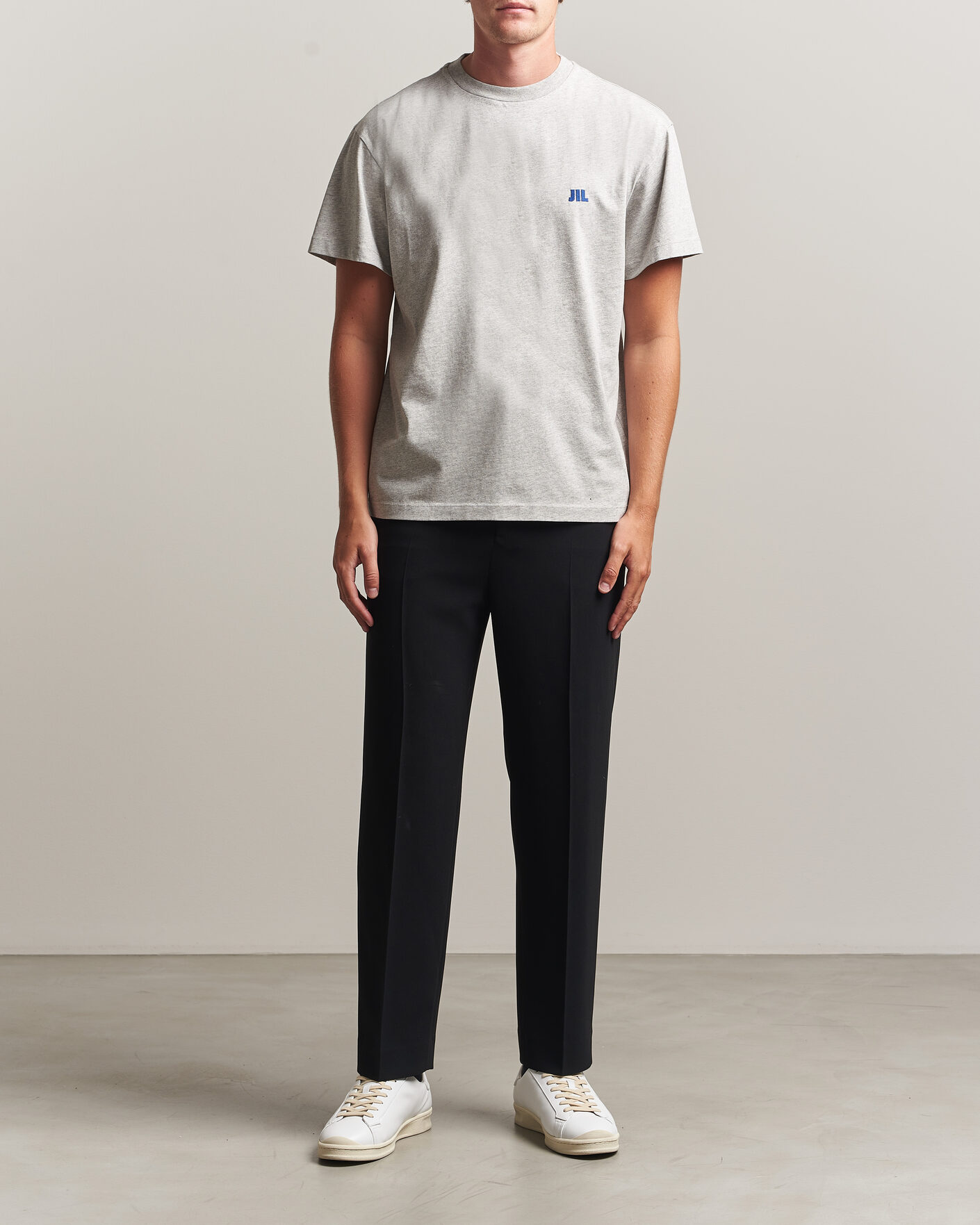 Homme | T-shirts | Jil Sander | Short Sleeve Jil Logo T-Shirt Light Grey