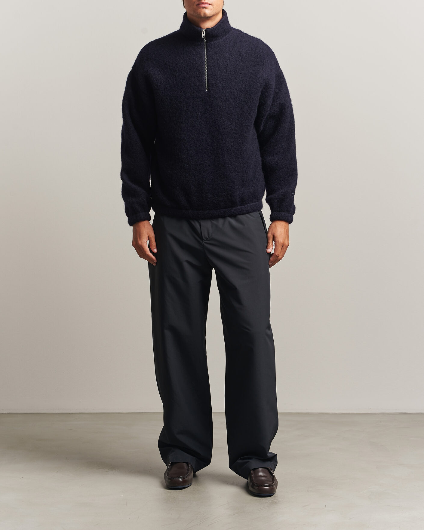 Homme | Pulls Et Tricots | Jil Sander | Half Zip Fleece Sweater Navy
