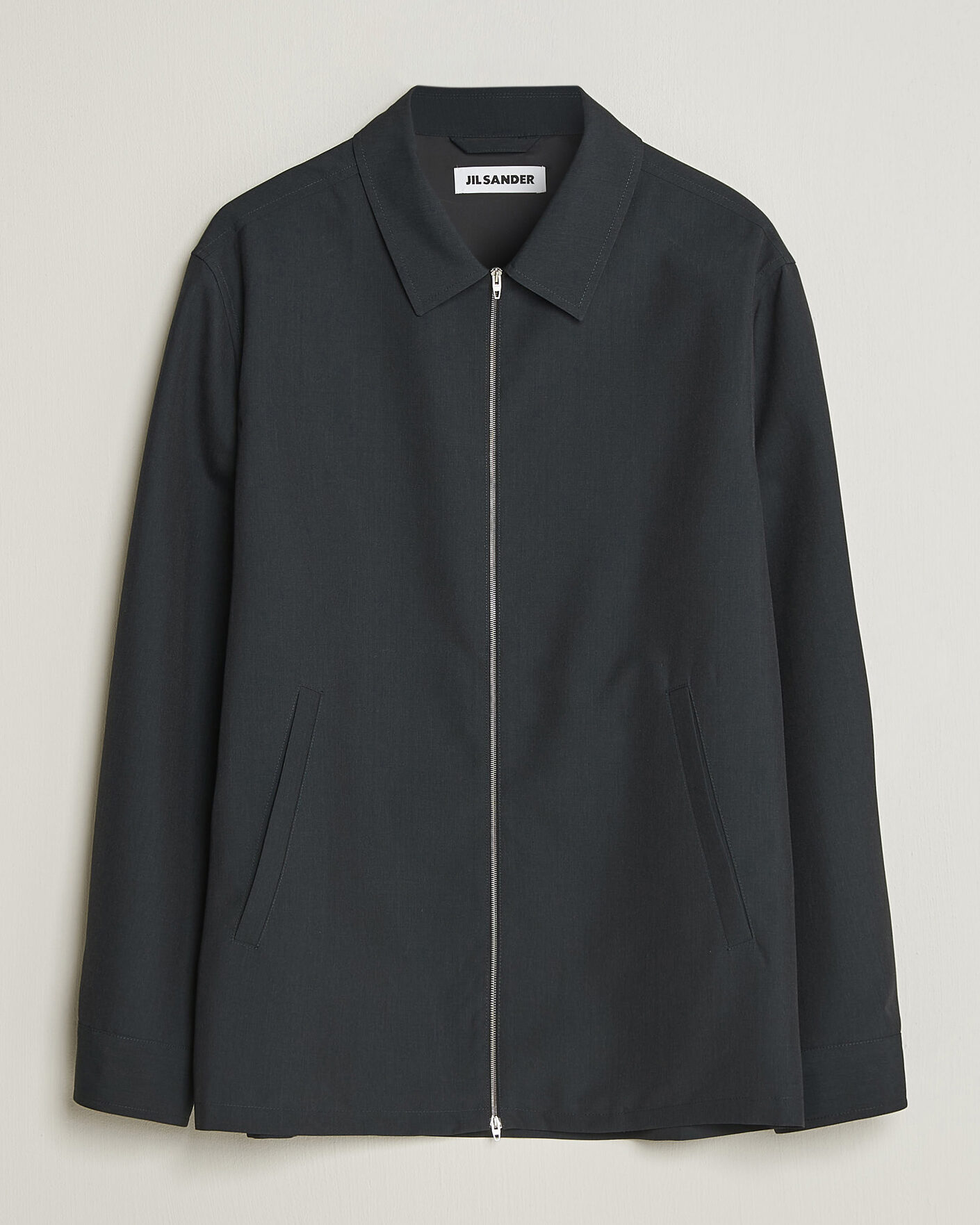Heren | Overhemden | Jil Sander | Zip Shirt Jacket Charcoal