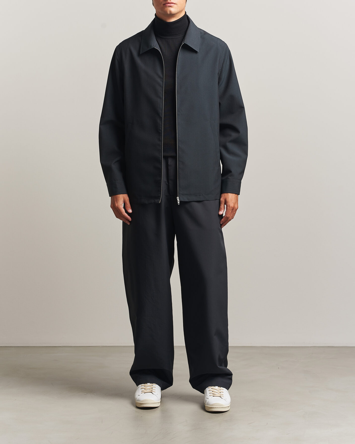 Heren | Overhemden | Jil Sander | Zip Shirt Jacket Charcoal