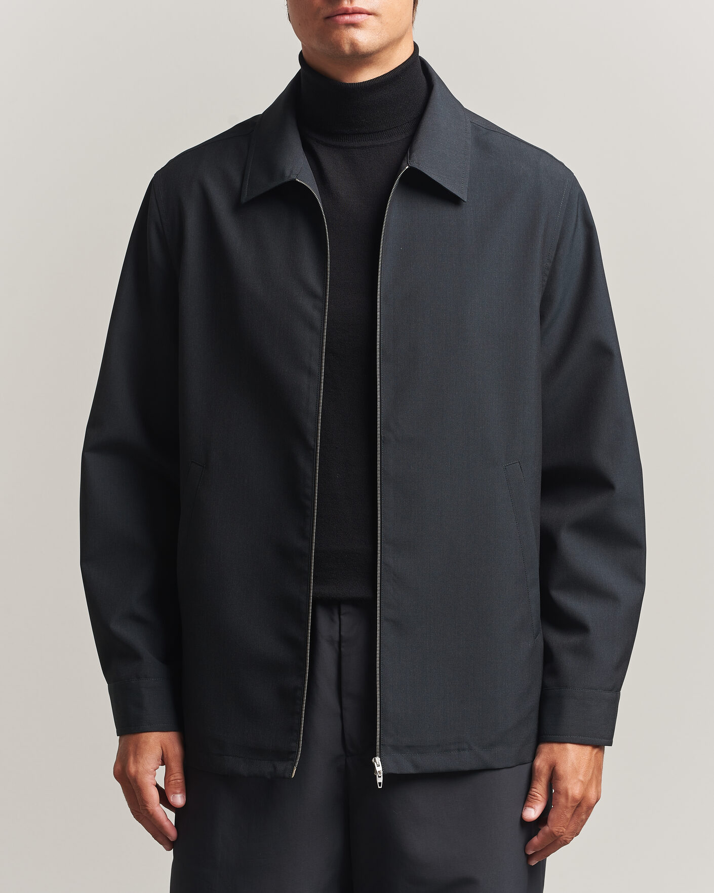 Heren | Overhemden | Jil Sander | Zip Shirt Jacket Charcoal