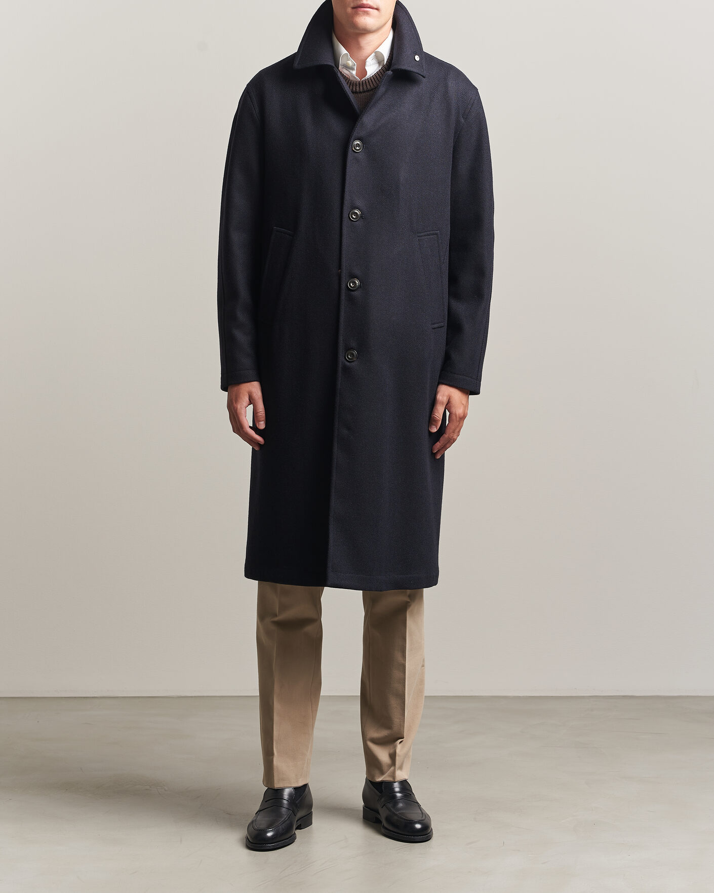 Homme | Manteaux Et Vestes | L.B.M. 1911 | Wool/Cashmere Raglan Coat Navy