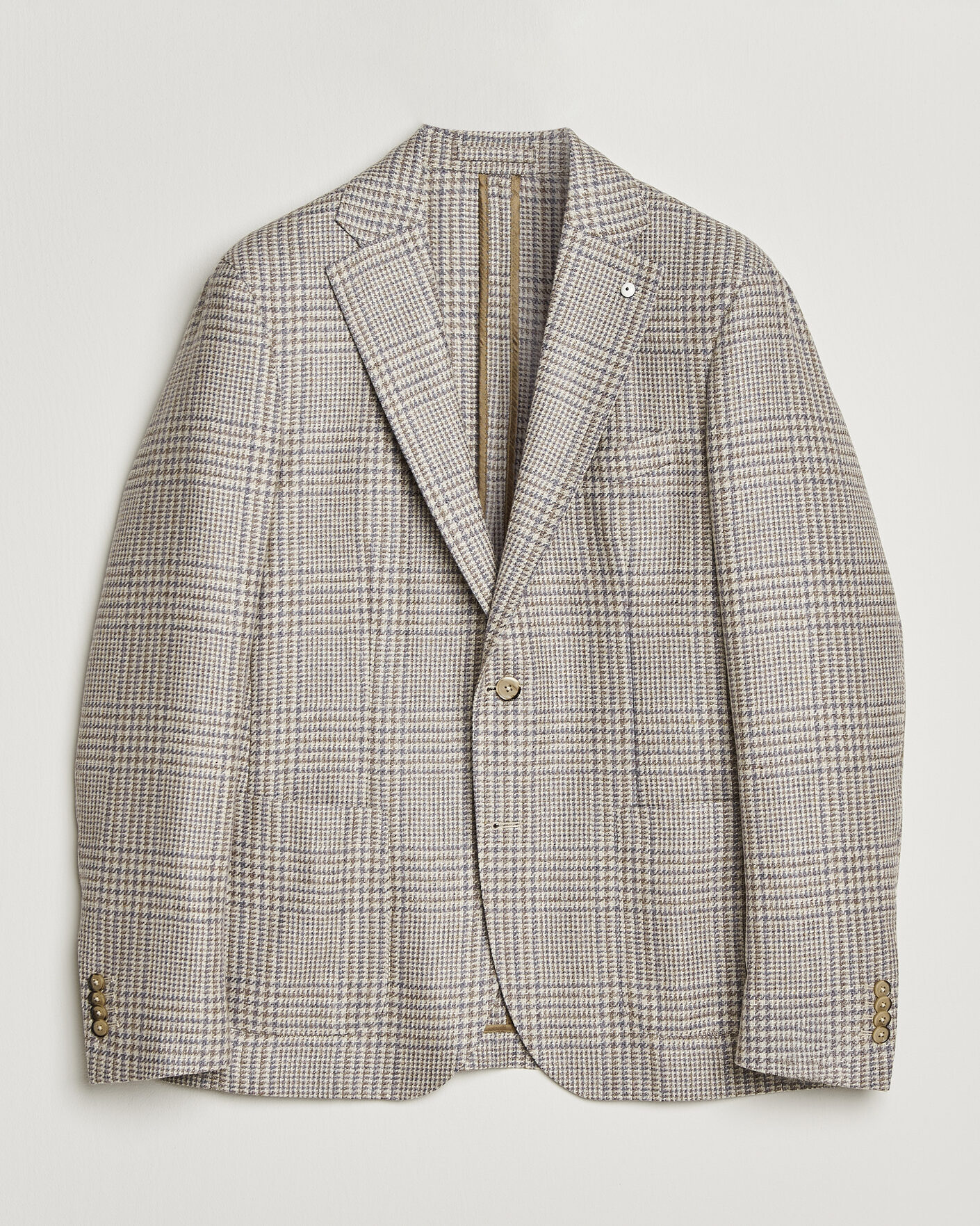 Homme | Blazers | L.B.M. 1911 | Jack Regular Check Wool/Cashmere/Silk Blazer Brown