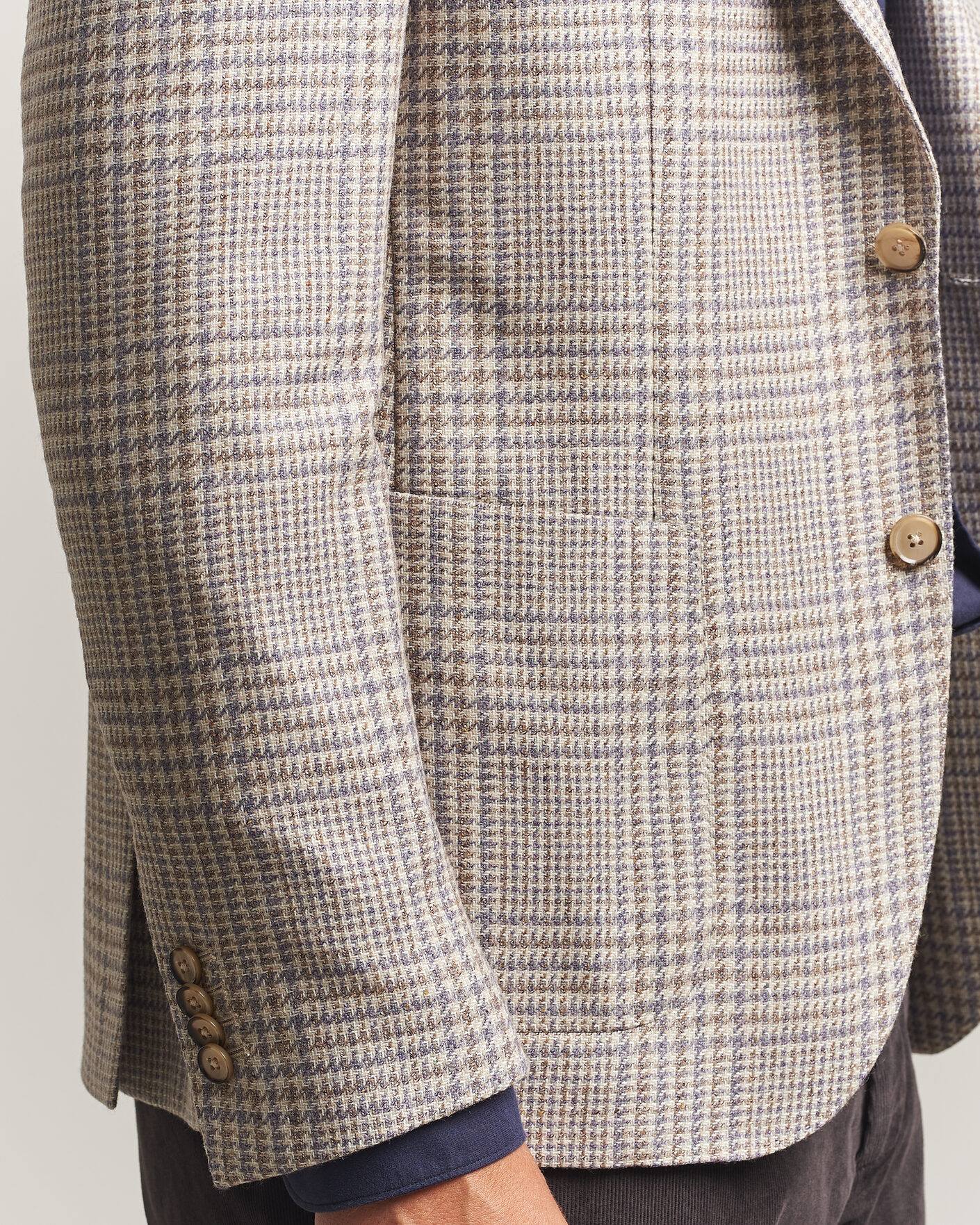 Homme | Blazers | L.B.M. 1911 | Jack Regular Check Wool/Cashmere/Silk Blazer Brown