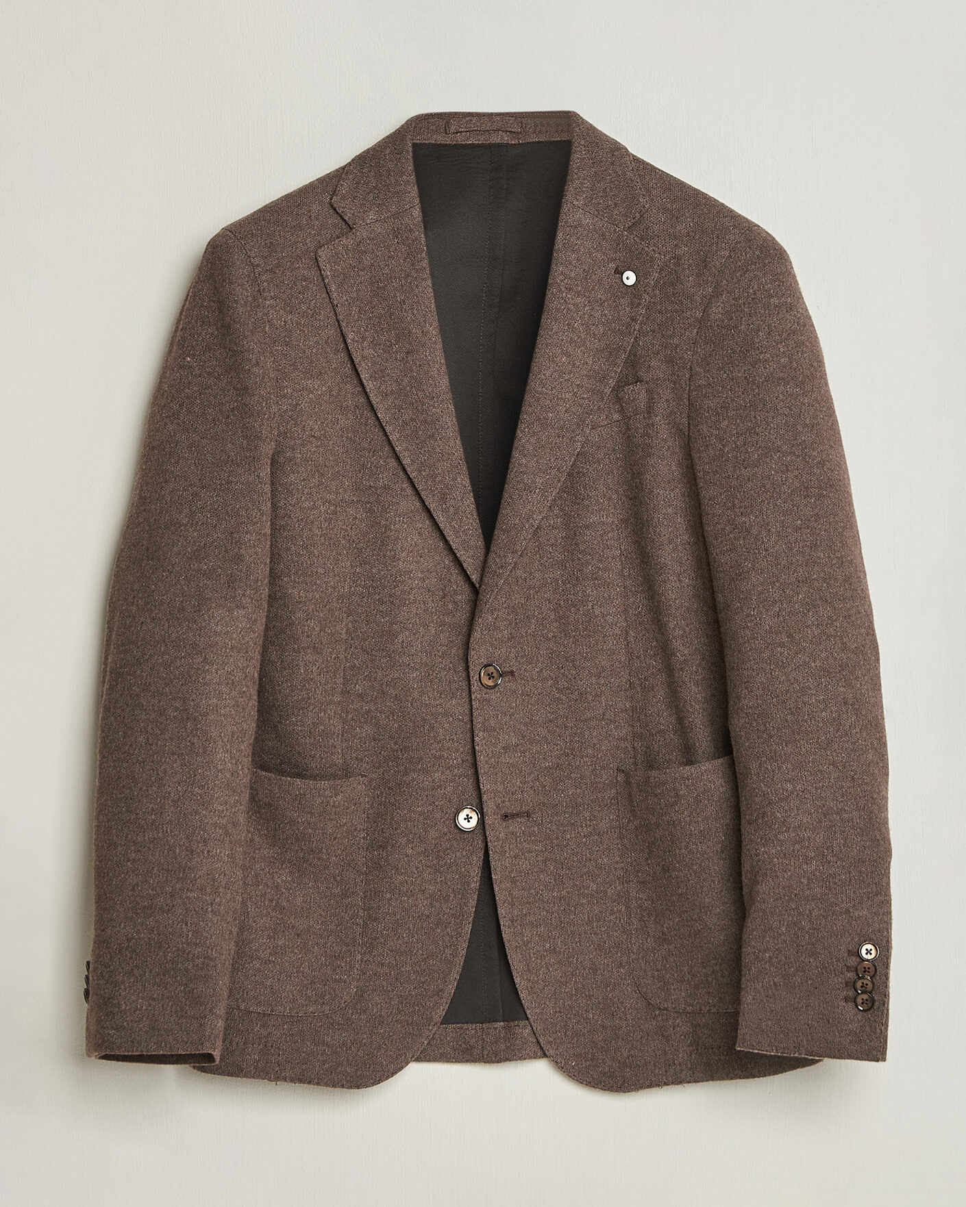 Heren | Blazers | L.B.M. 1911 | Jack Knitted Cashmere Mix Blazer Brown