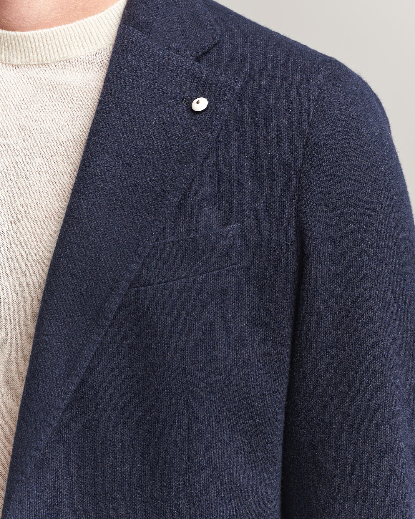 Heren | Blazers | L.B.M. 1911 | Jack Knitted Cashmere Mix Blazer Navy