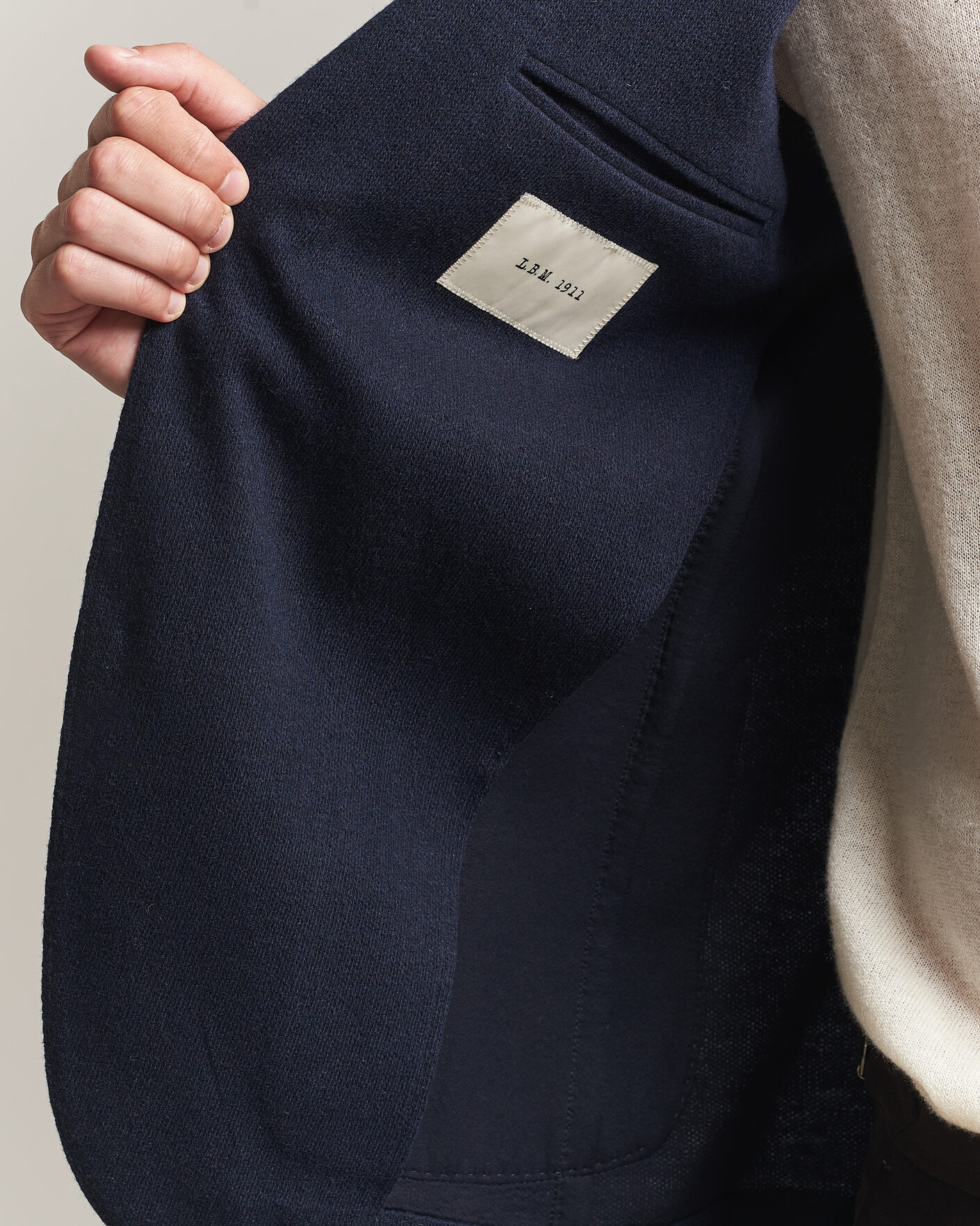 Heren | Blazers | L.B.M. 1911 | Jack Knitted Cashmere Mix Blazer Navy