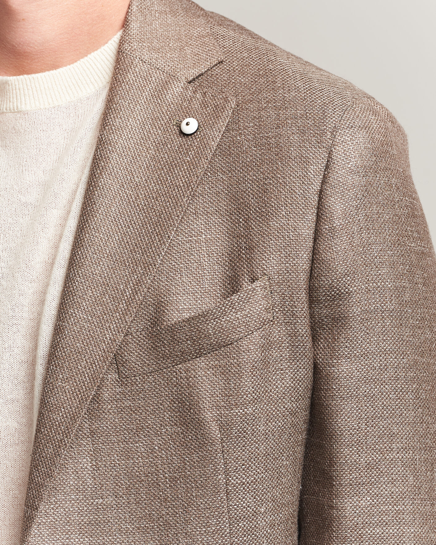 Homme | Blazers | L.B.M. 1911 | Jack Wool/Silk Hopsack Blazer Brown