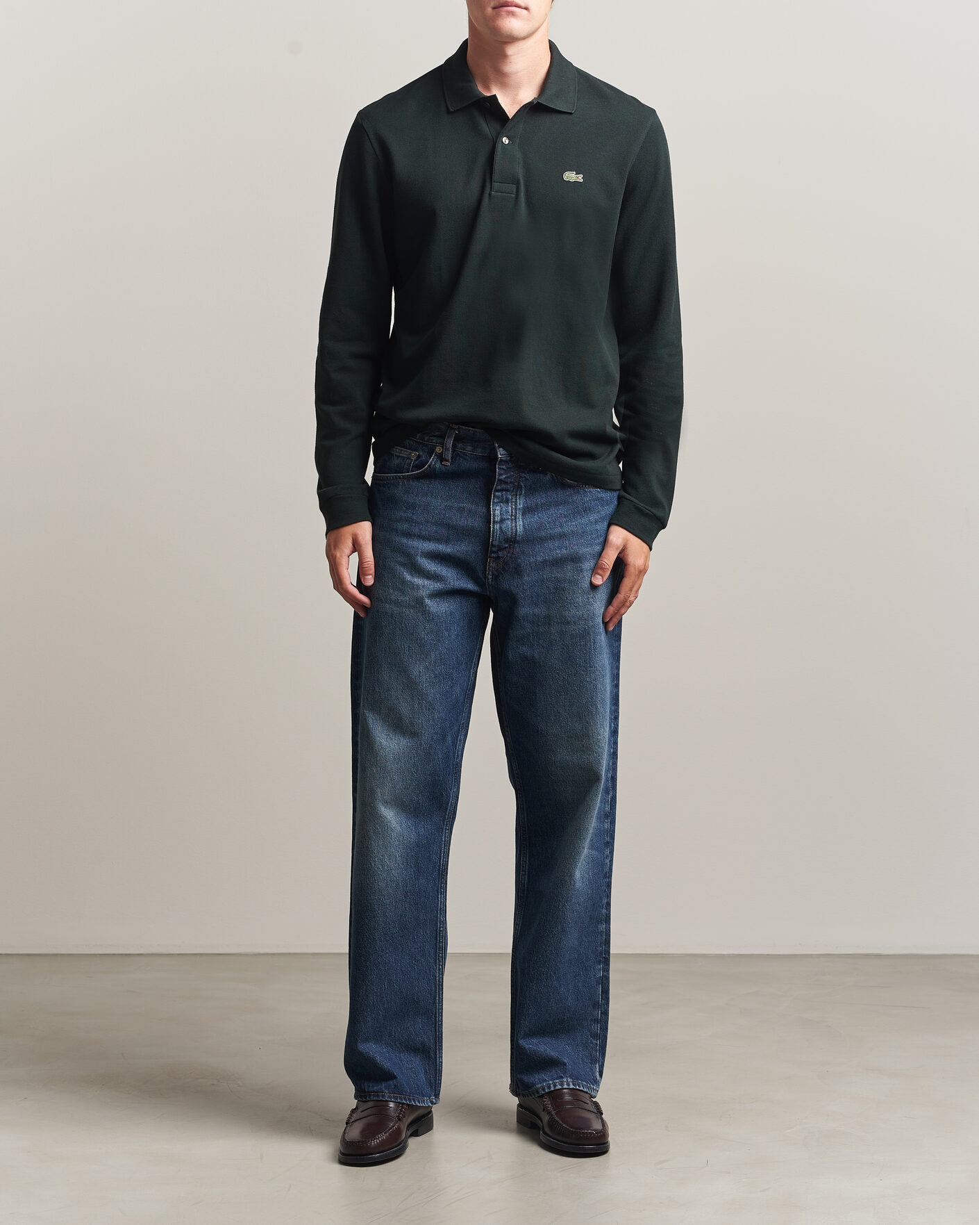 Heren | Polo's | Lacoste | Original Long Sleeve Polo Piké Dark Varech