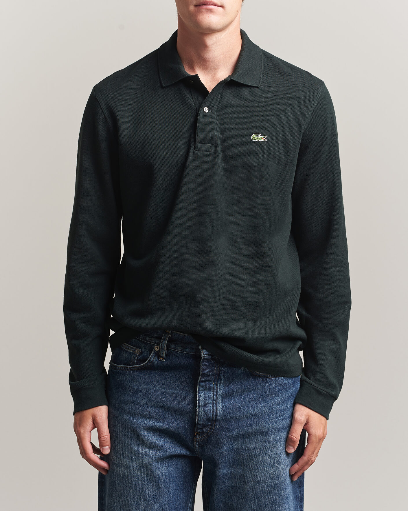 Heren | Polo's | Lacoste | Original Long Sleeve Polo Piké Dark Varech