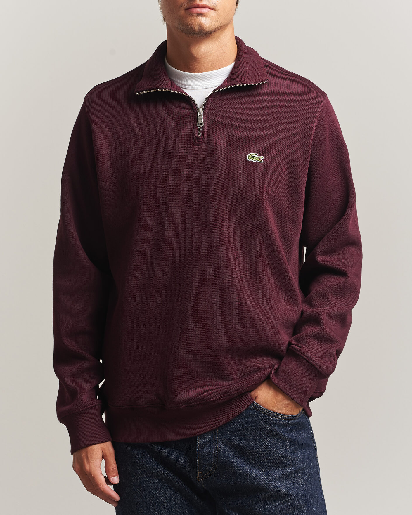 Homme | Pulls Et Tricots | Lacoste | Rib Interlock Half Zip Oxalis