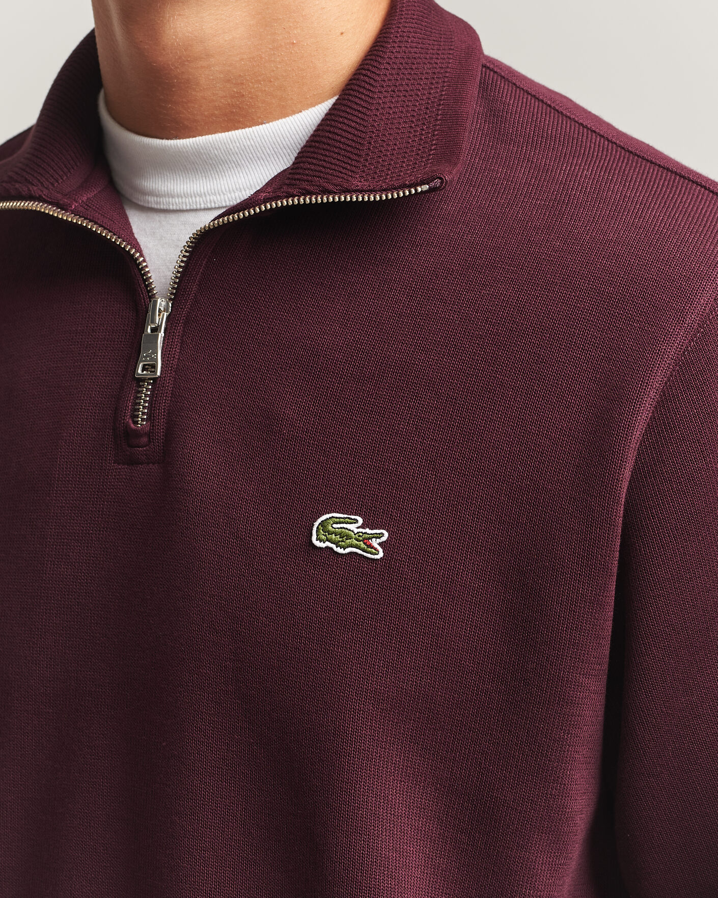 Homme | Pulls Et Tricots | Lacoste | Rib Interlock Half Zip Oxalis
