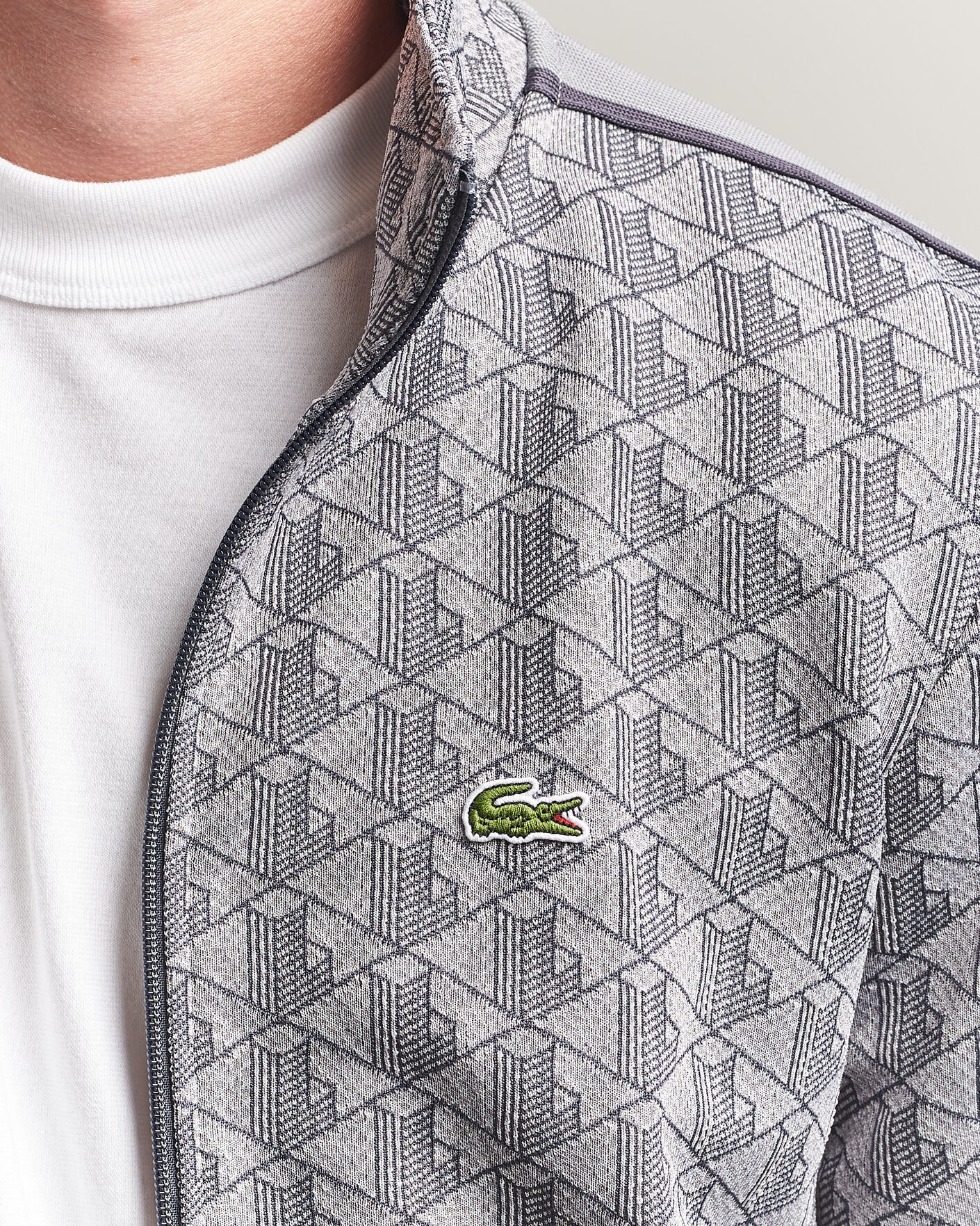 Heren | Truien | Lacoste | Monogram Track Jacket Calluna/Graphite