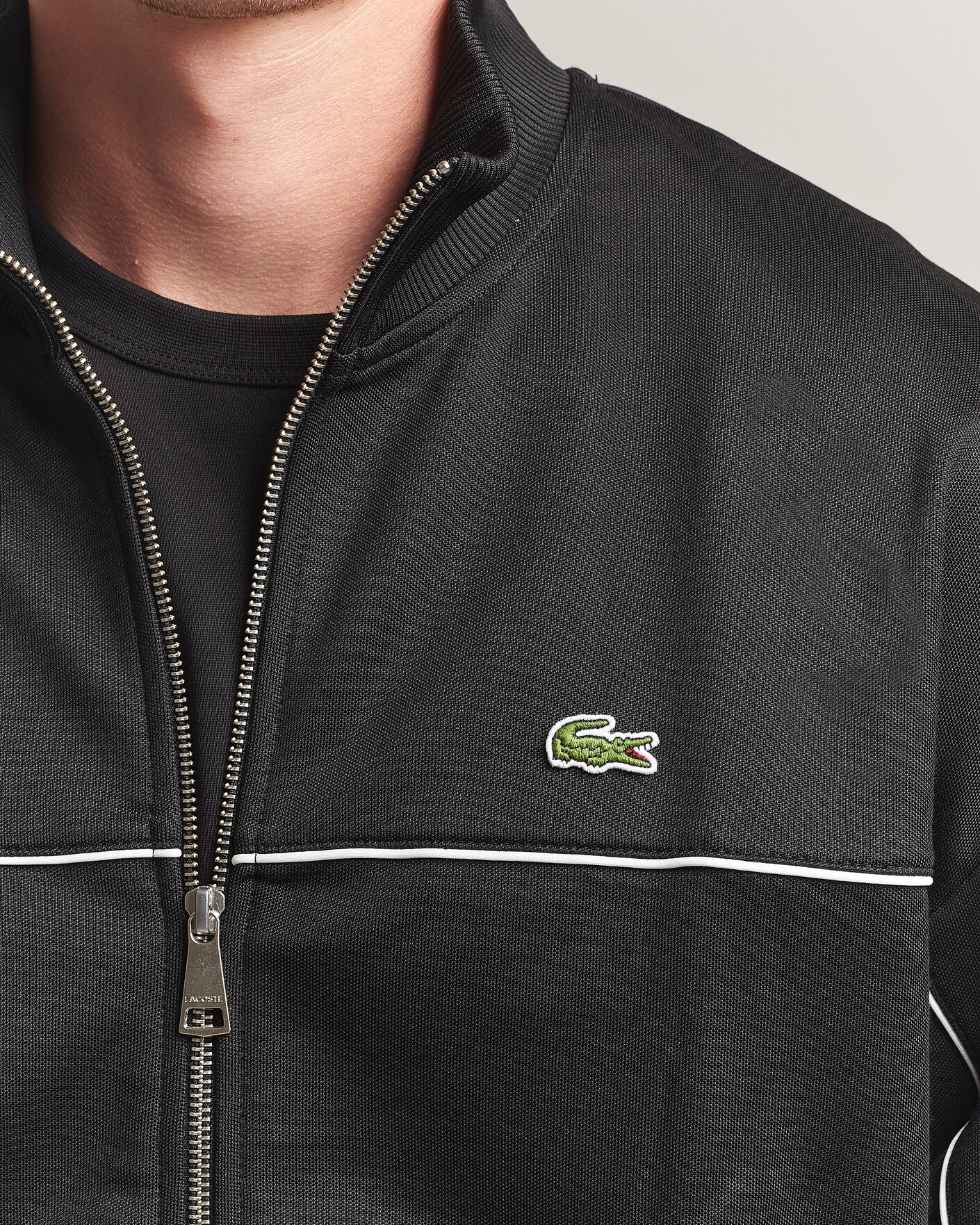 Heren | Truien | Lacoste | Piqué Track Jacket Black