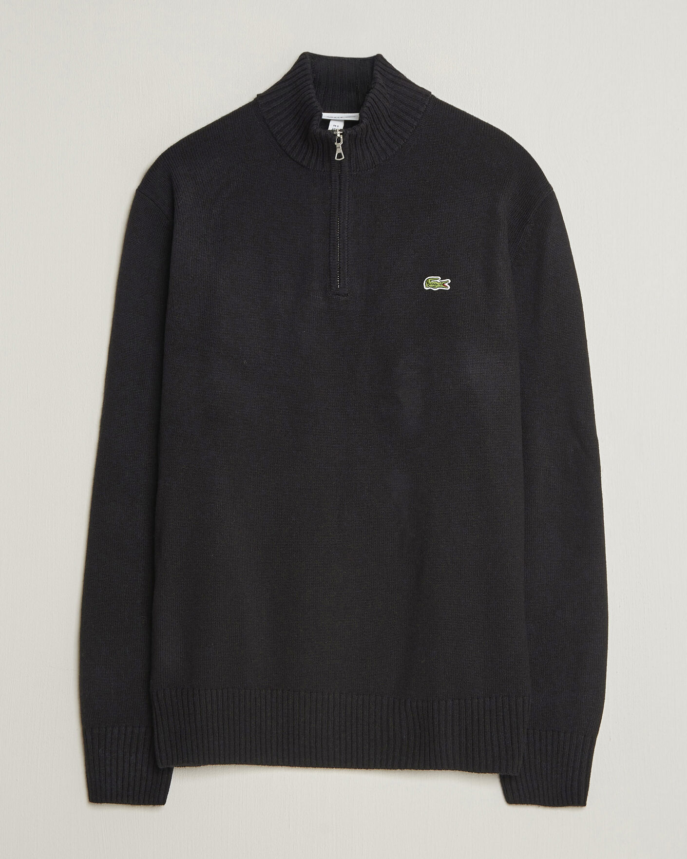 Homme | Pulls Et Tricots | Lacoste | Carded Wool Half Zip Black