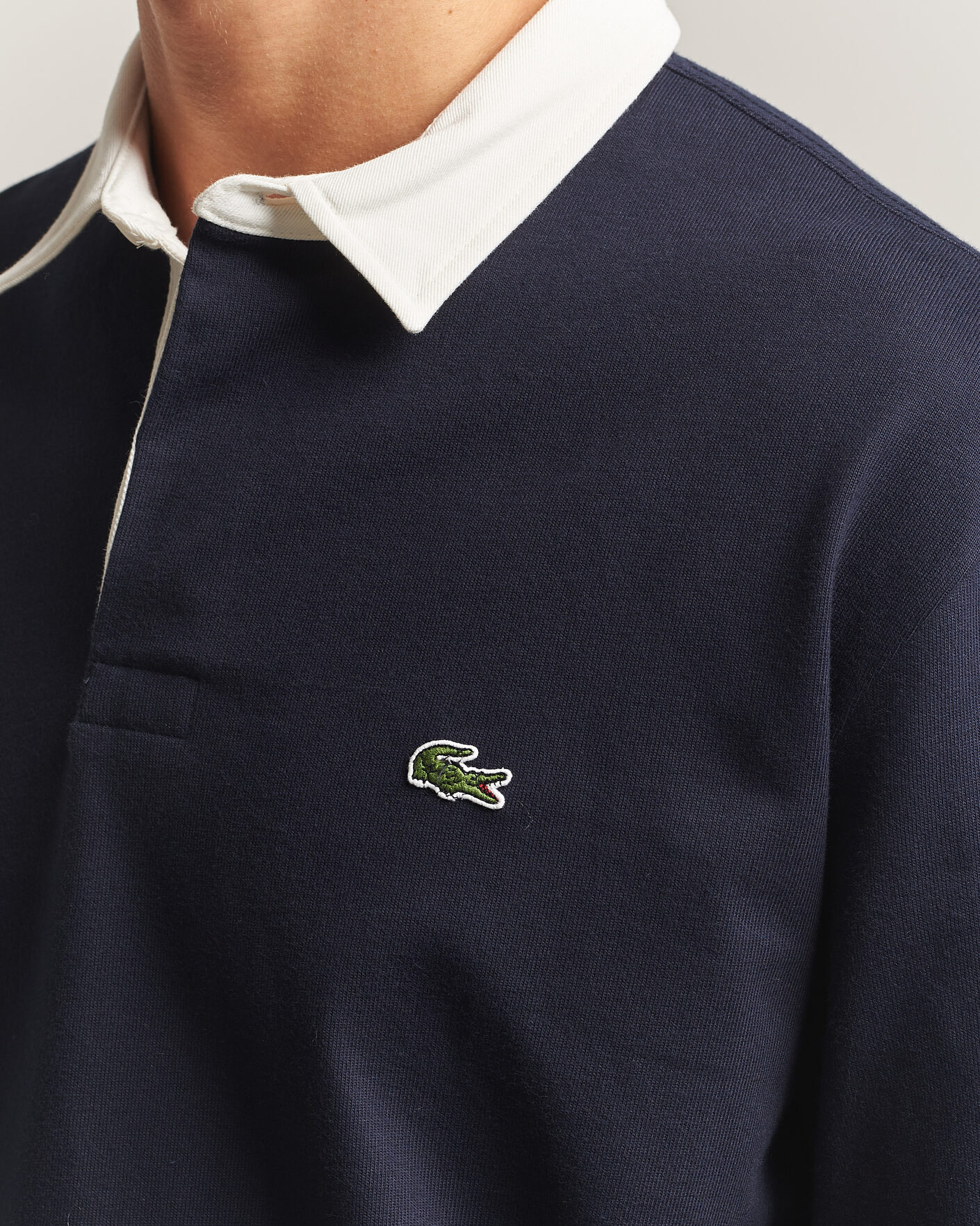 Heren | Truien | Lacoste | Heavy Cotton Rugger Dark Navy