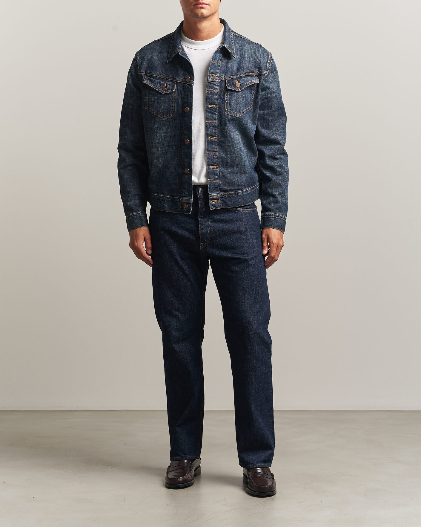 Heren | Jassen | Nudie Jeans | Conny Denim Jacket Big Wave Blue