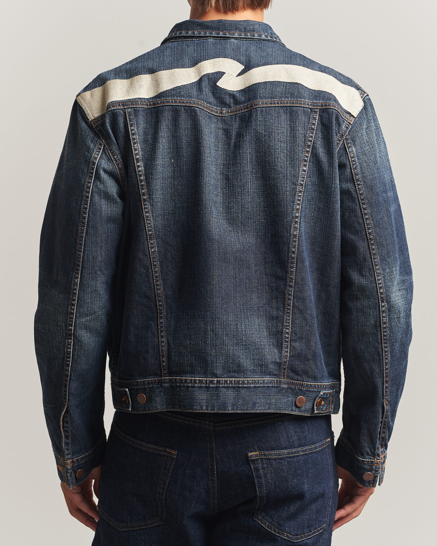 Heren | Jassen | Nudie Jeans | Conny Denim Jacket Big Wave Blue