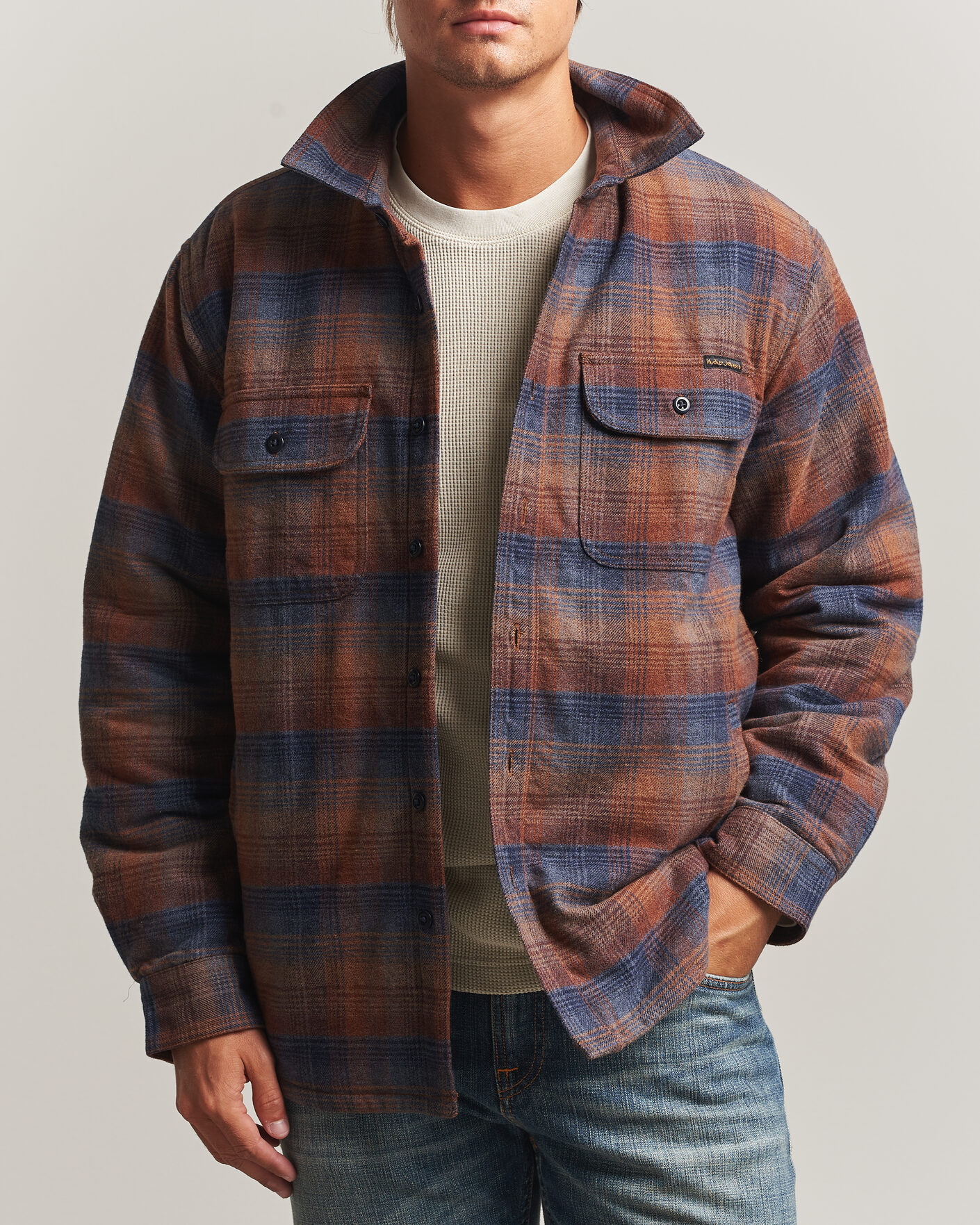 Heren | Overhemden | Nudie Jeans | Glenn Padded Checked Overshirt Multi