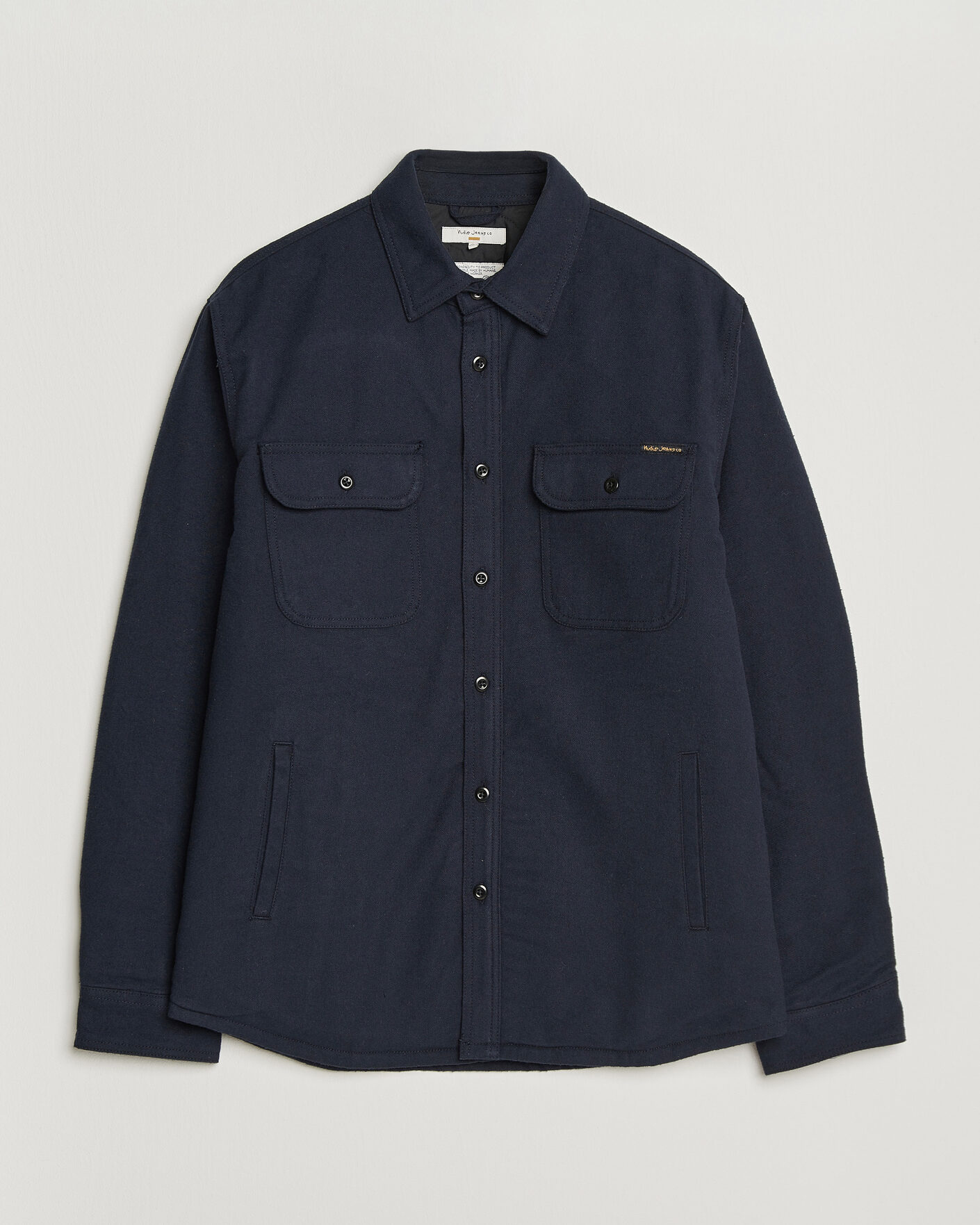 Heren | Overhemden | Nudie Jeans | Glenn Padded Overshirt Blueberry