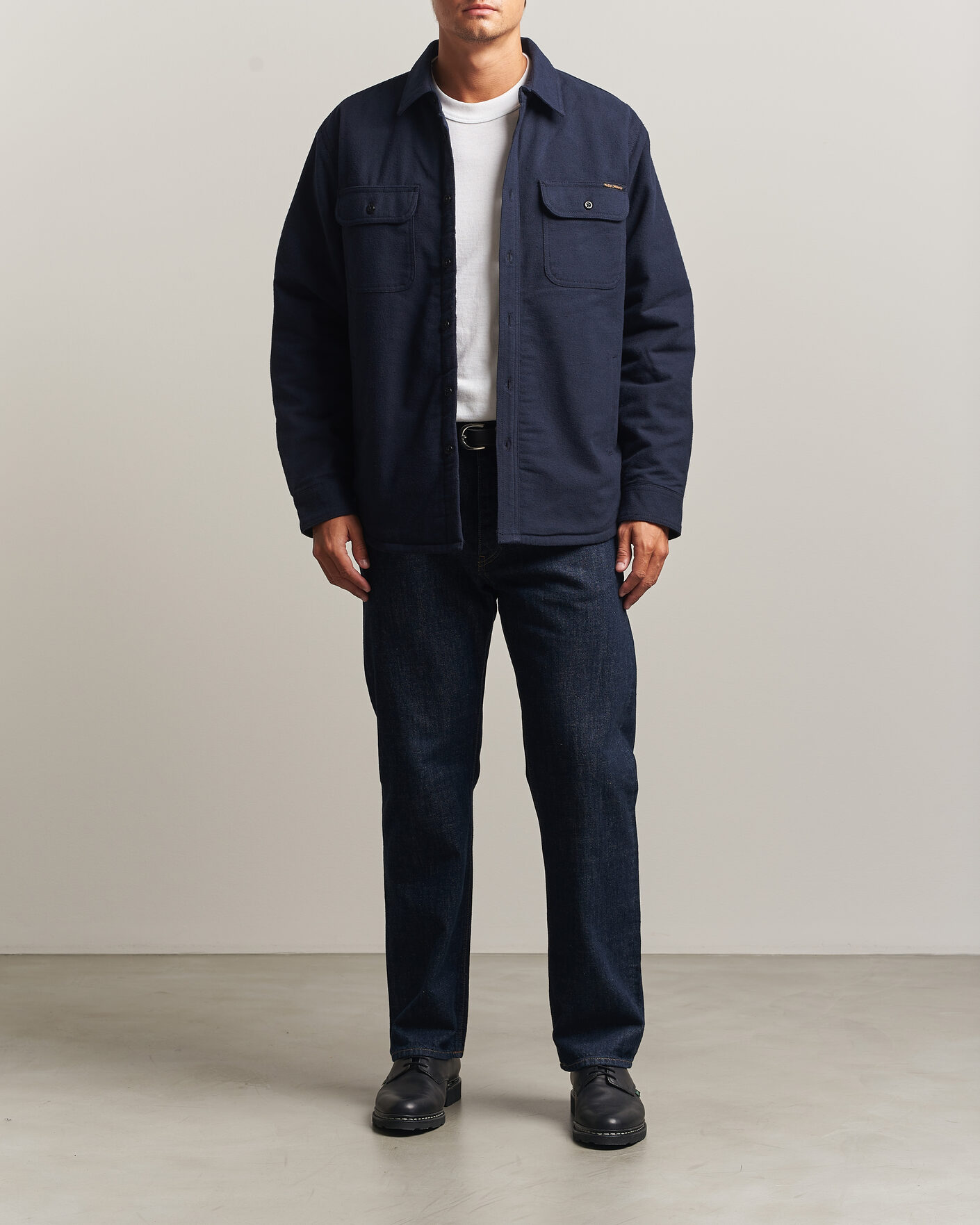 Heren | Overhemden | Nudie Jeans | Glenn Padded Overshirt Blueberry