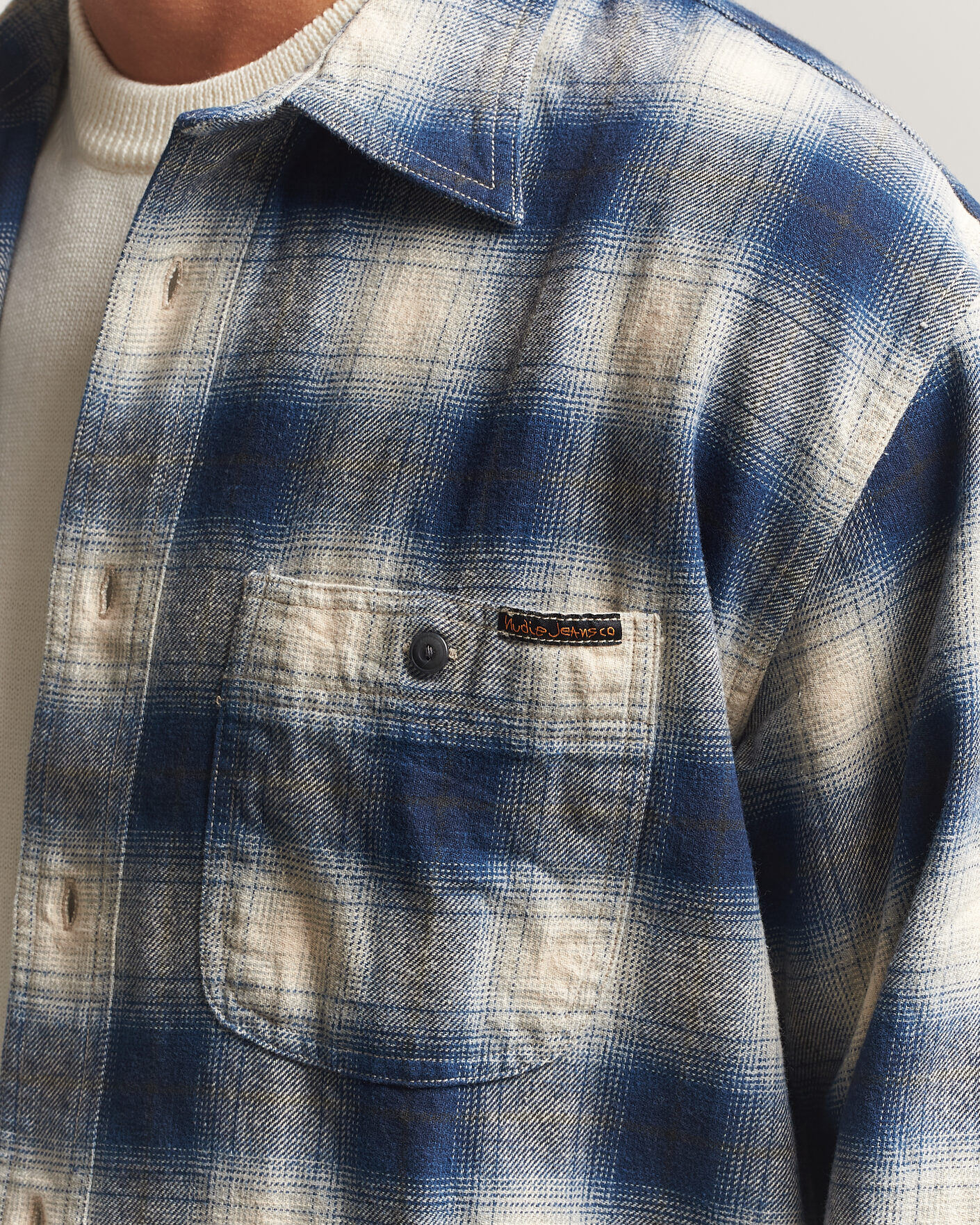 Homme | Chemises | Nudie Jeans | Julian Worker Checked Shirt Blue