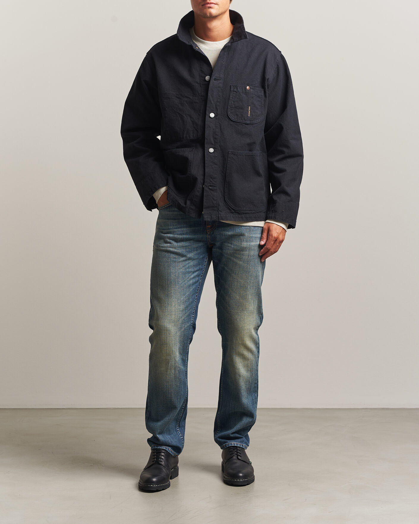 Homme | Manteaux Et Vestes | Nudie Jeans | Howie Duck Canvas Chore Jacket Black