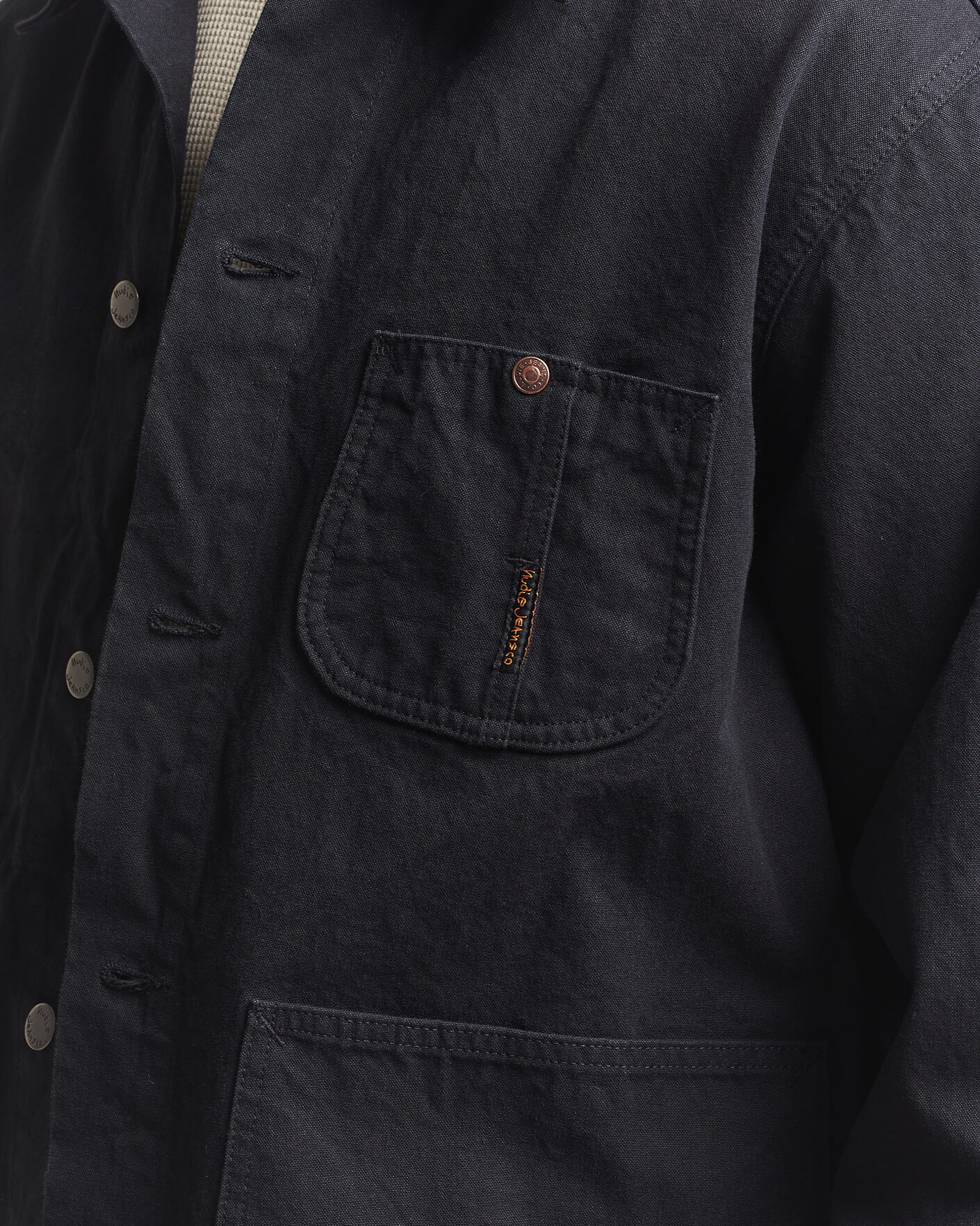 Homme | Manteaux Et Vestes | Nudie Jeans | Howie Duck Canvas Chore Jacket Black