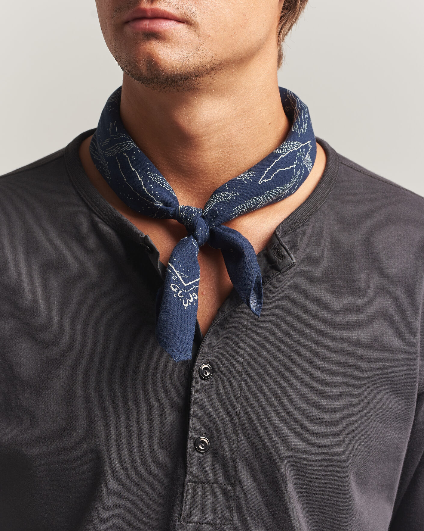 Homme | Écharpes | Nudie Jeans | Ingrid Printed Bandana Blue