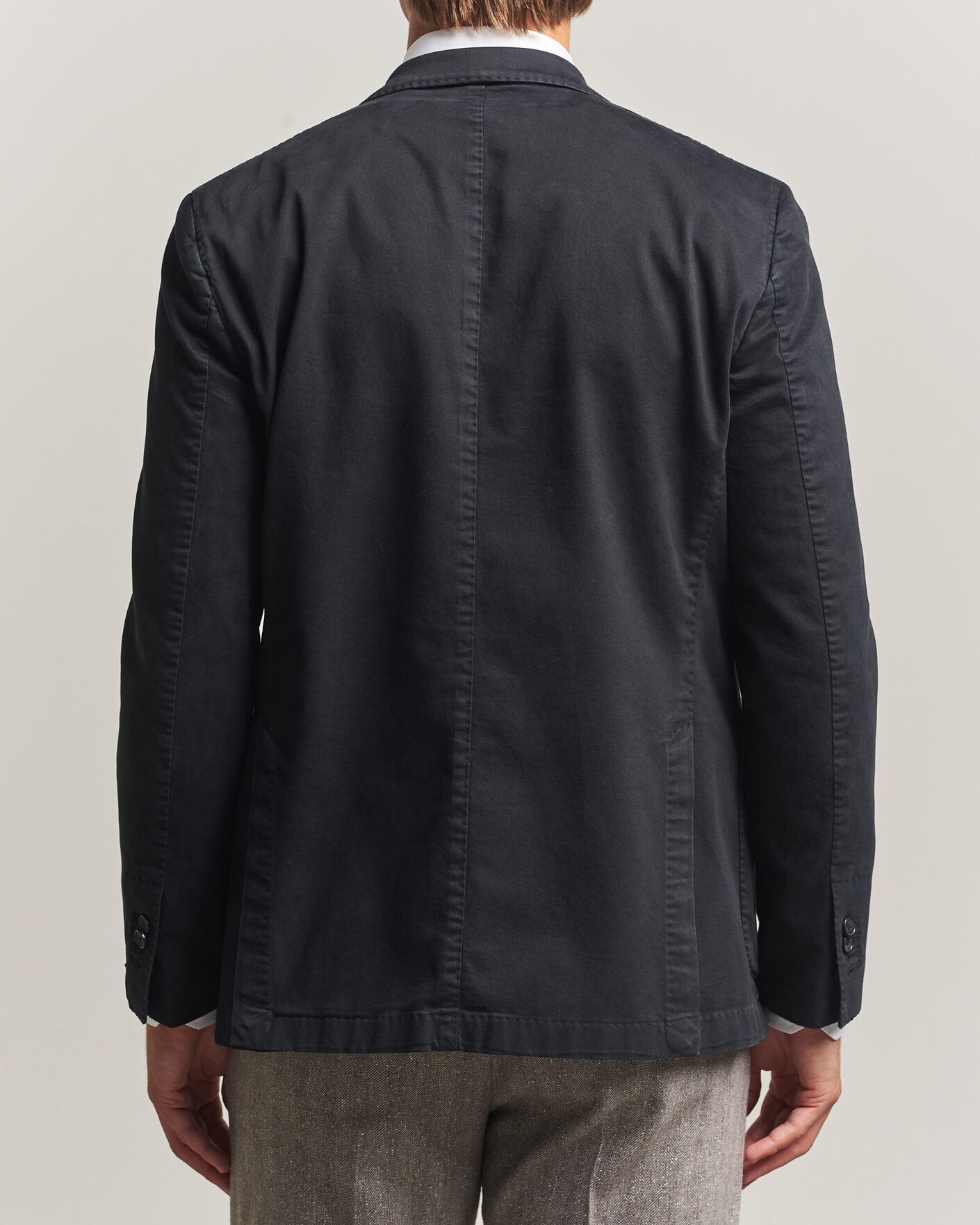 Homme | Blazers | Santaniello | Washed Cotton Patch Pocket Blazer Black