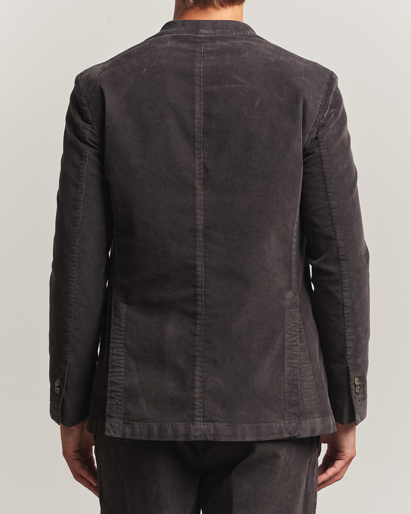 Heren | Blazers | Santaniello | Corduroy Patch Pocket Blazer Dark Grey