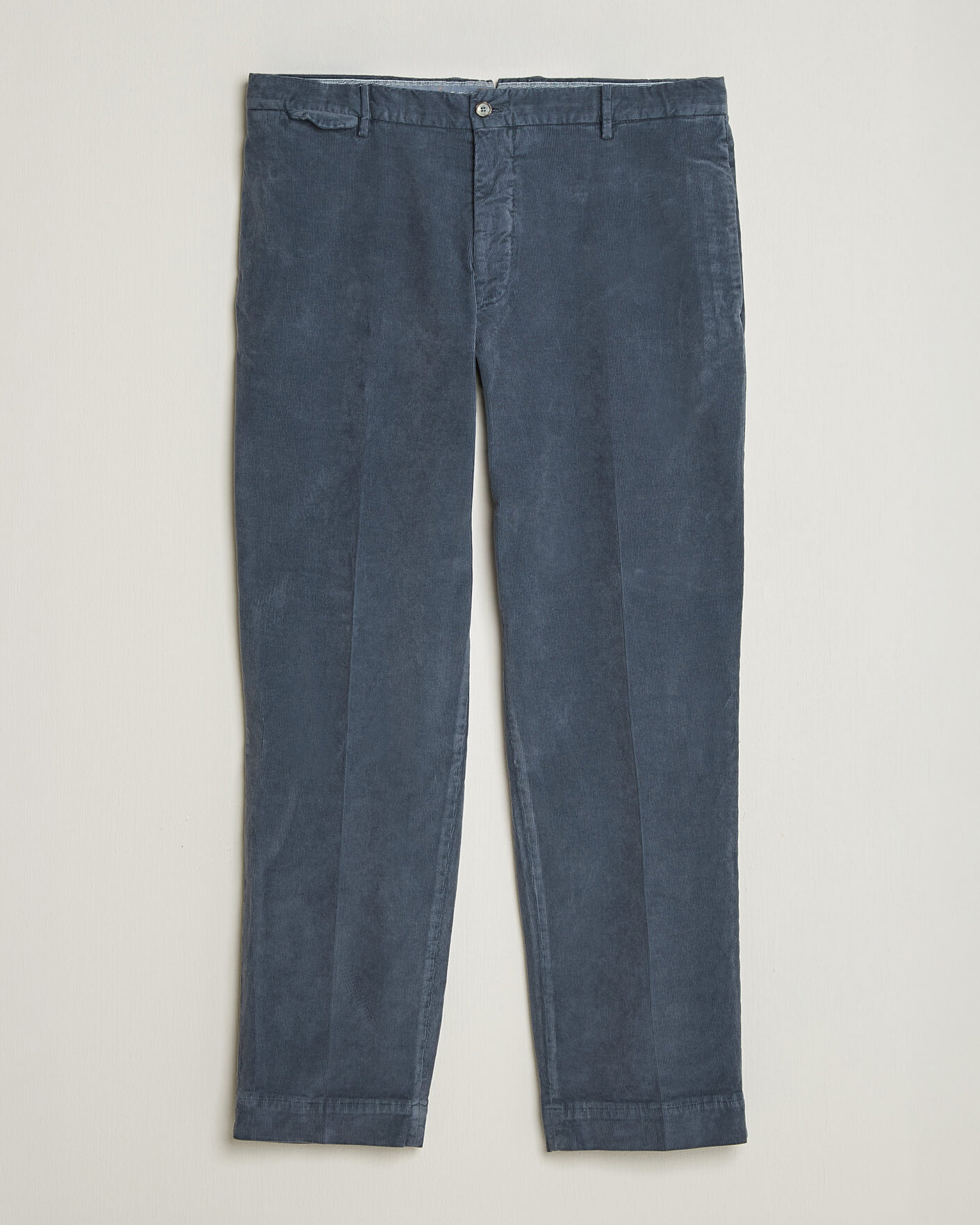 Heren | Broeken | Santaniello | Corduroy Trousers Iron Blue