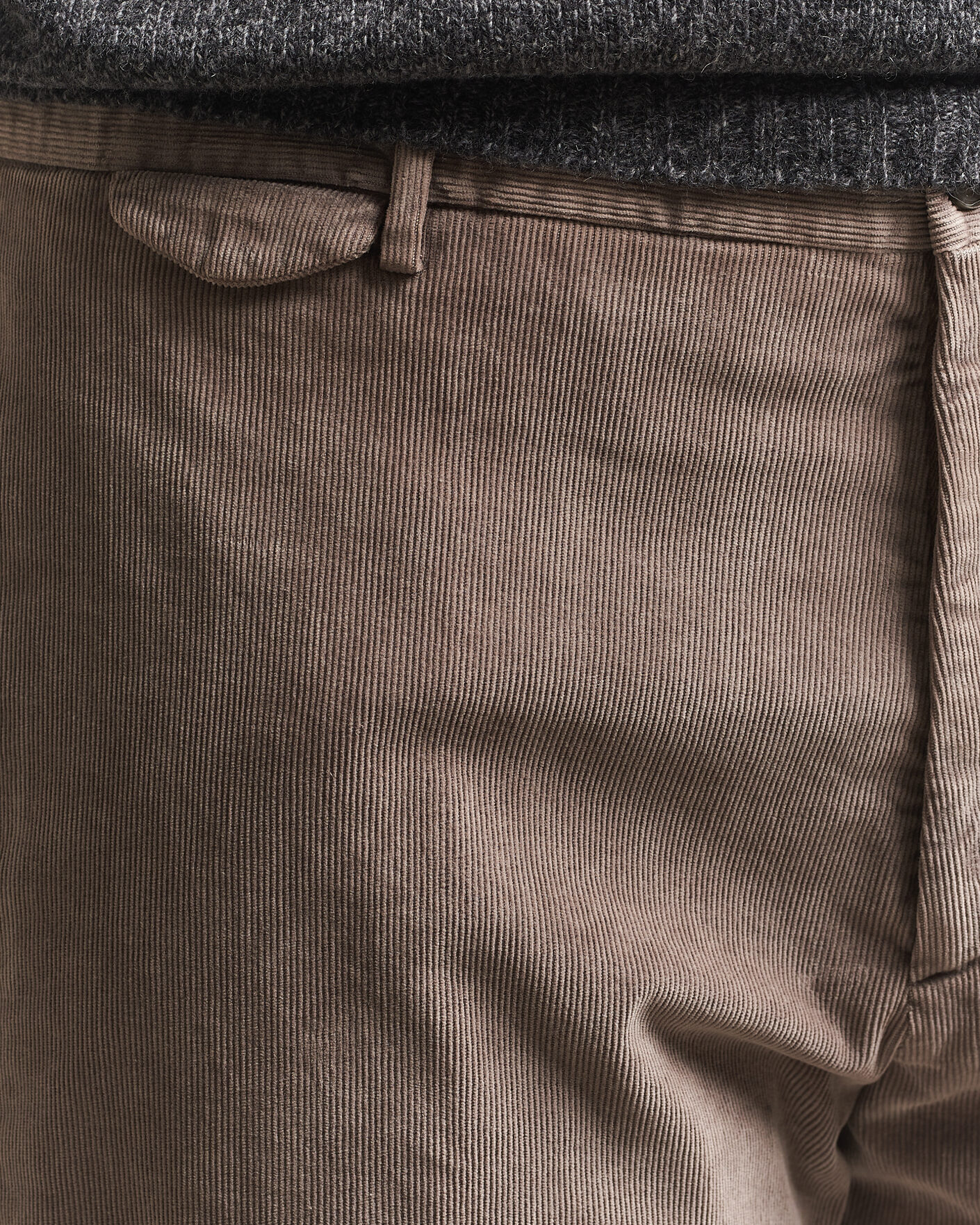 Heren | Broeken | Santaniello | Corduroy Trousers Taupe
