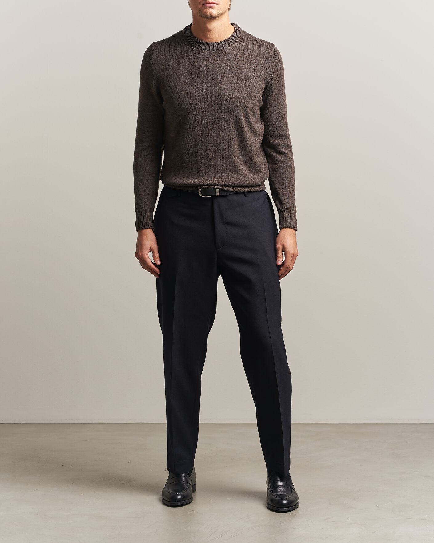 Heren | Broeken | Santaniello | Wool Trousers Navy