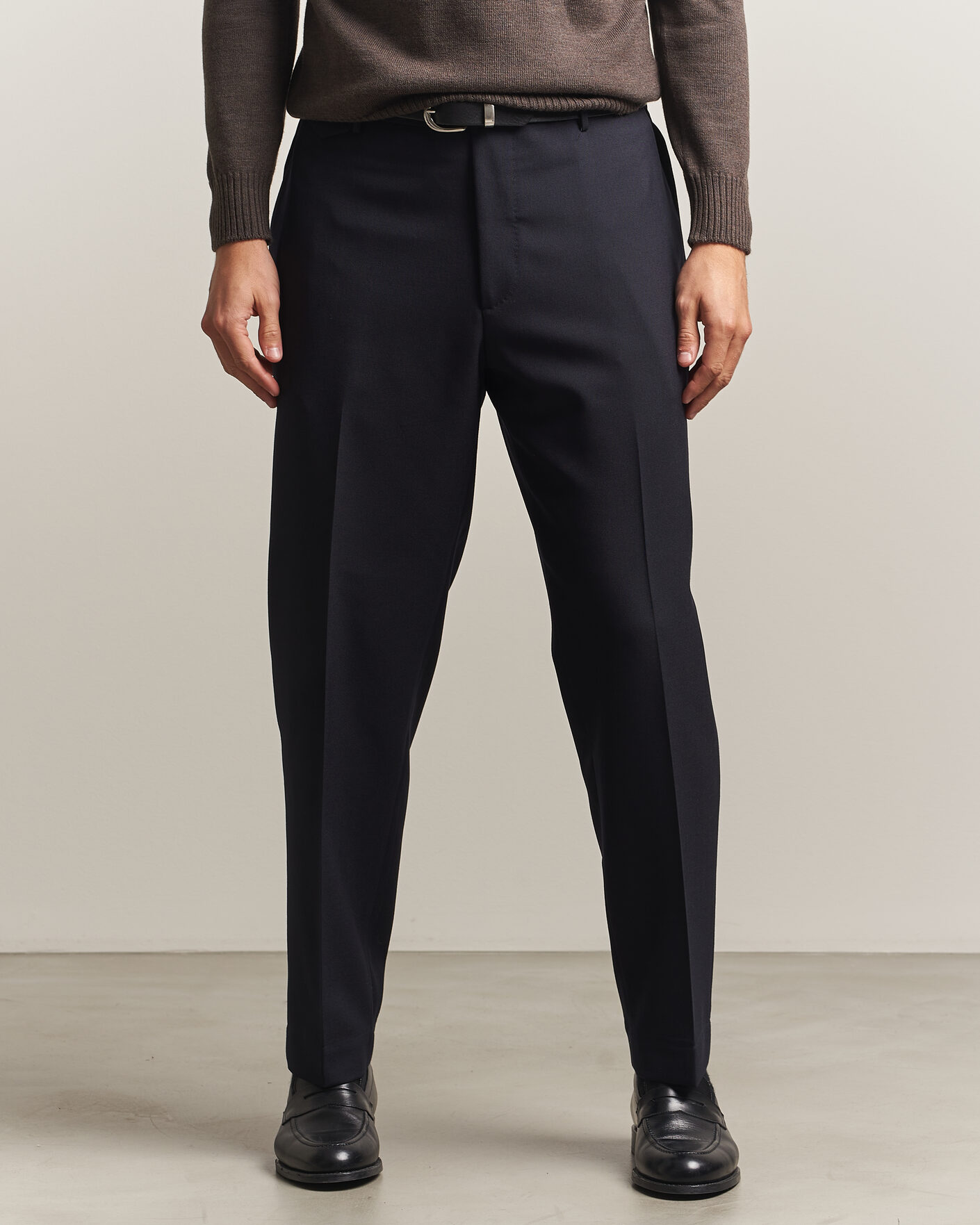 Heren | Broeken | Santaniello | Wool Trousers Navy
