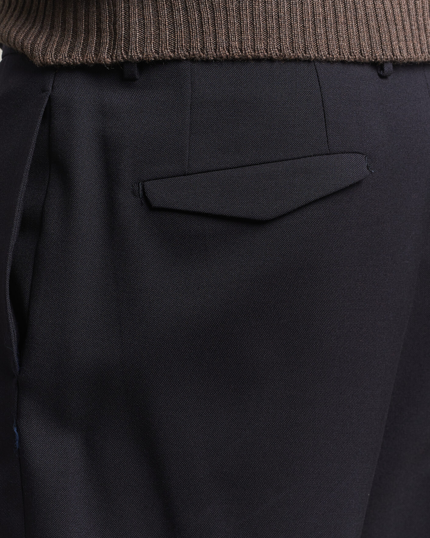 Heren | Broeken | Santaniello | Wool Trousers Navy