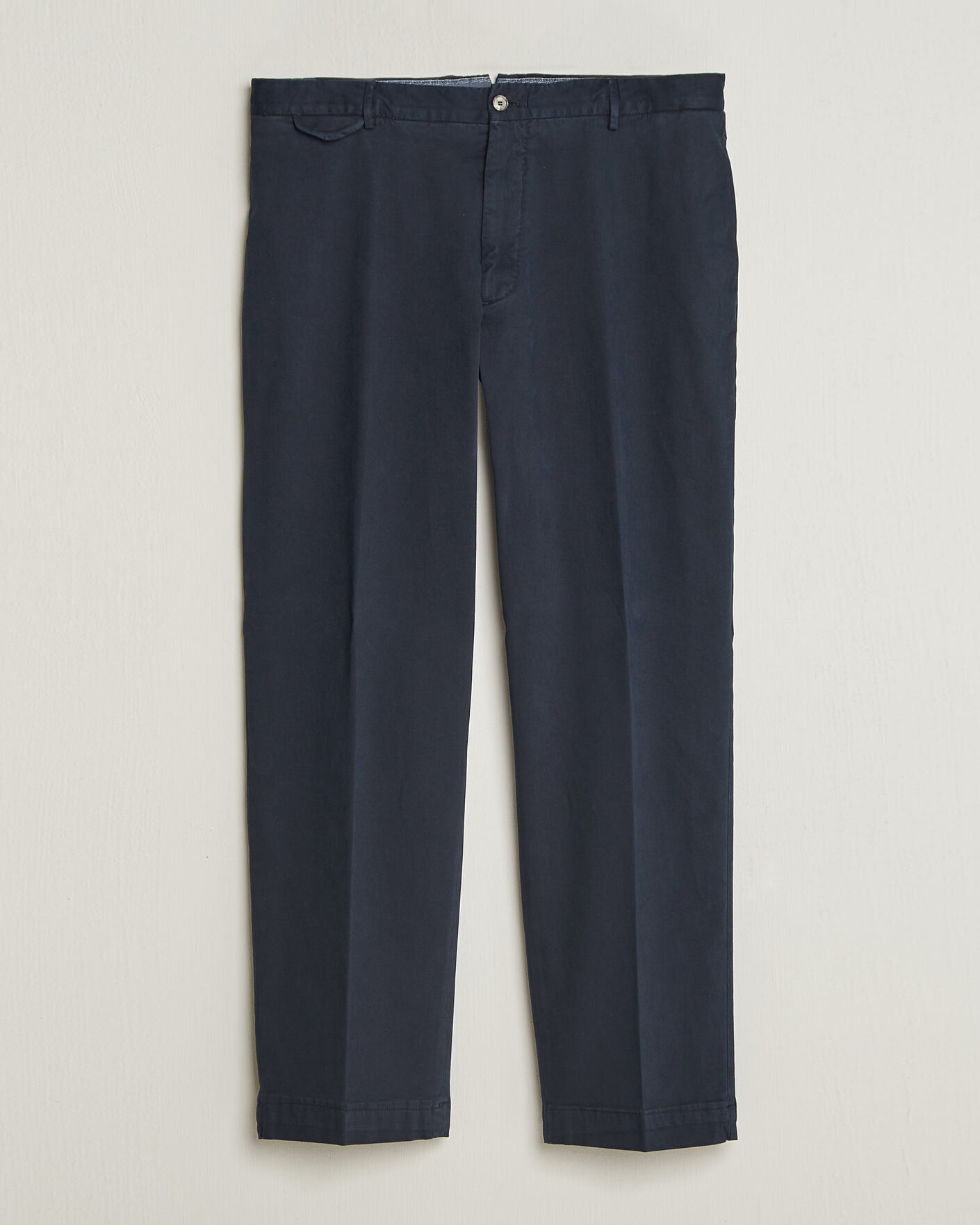Heren | Broeken | Santaniello | Washed Cotton Trousers Navy