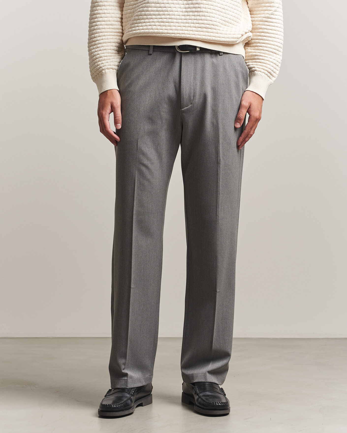 Heren | Broeken | LES DEUX | Como Solid Slack Pants Grey Melange