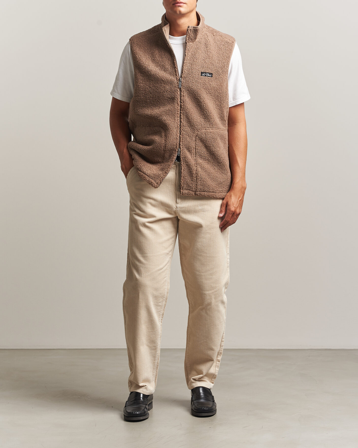Heren | Gilets | LES DEUX | Patch Teddy Vest Caribou