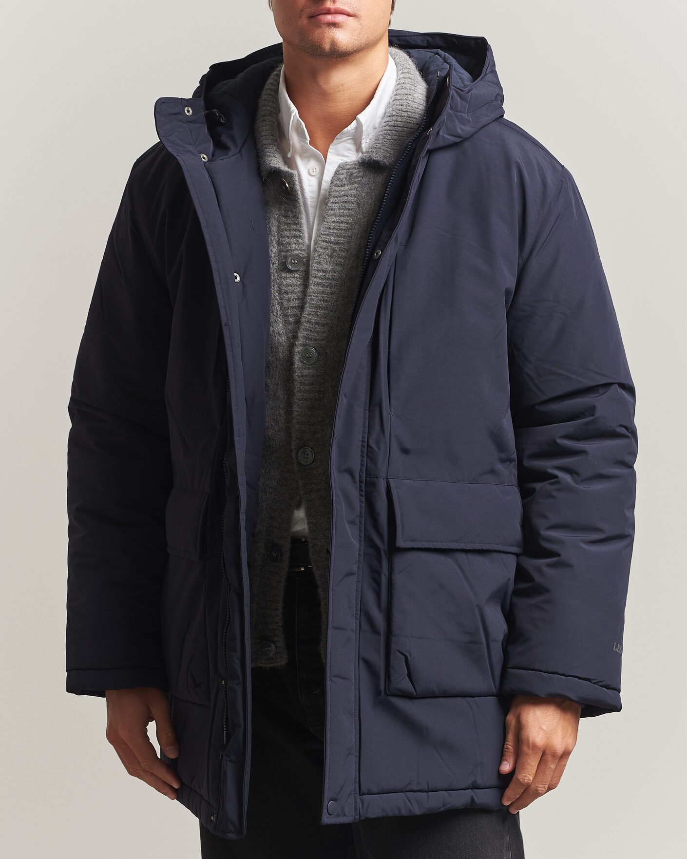 Heren | Jassen | LES DEUX | Padded Parka Coat Dark Navy