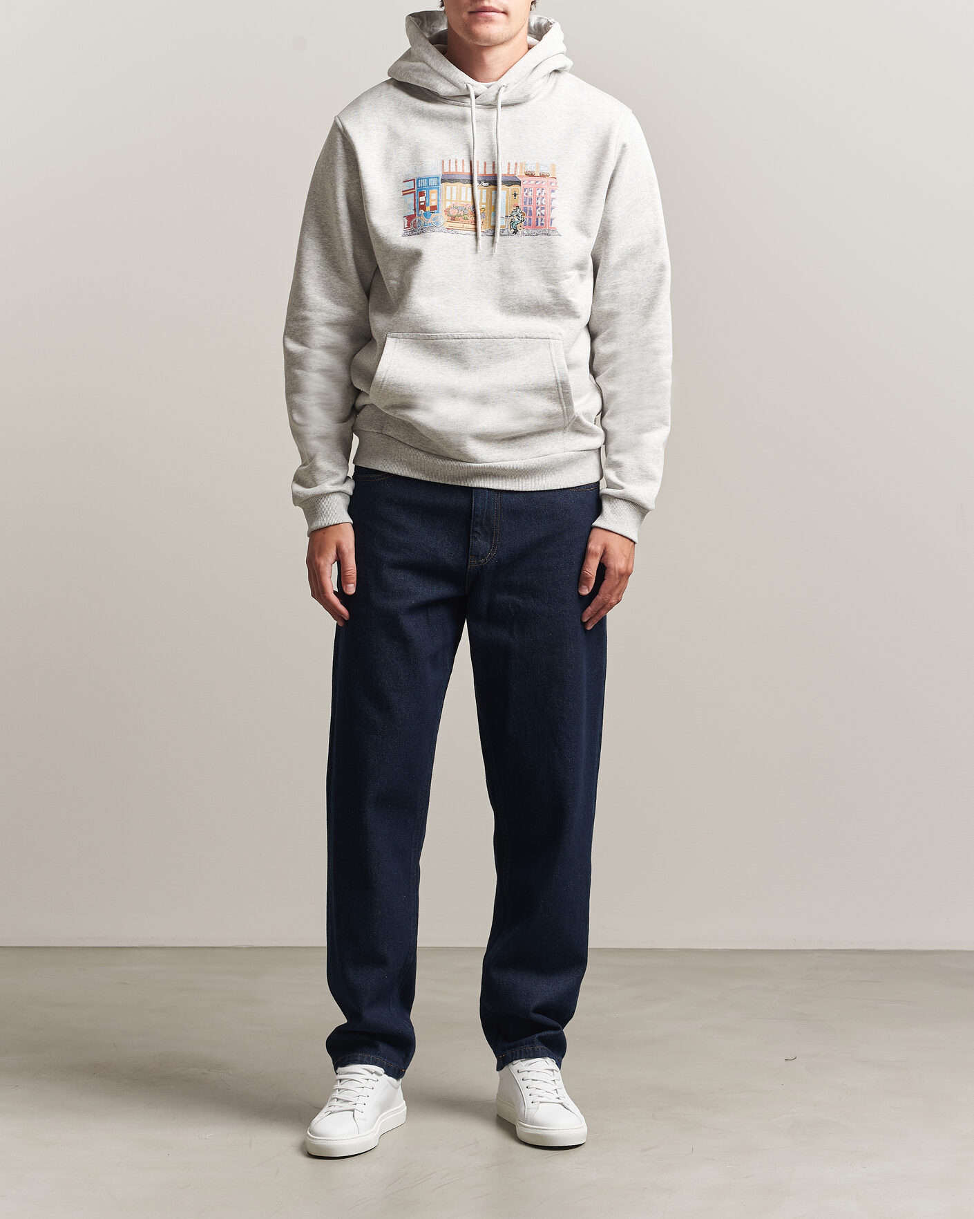 Heren | Truien | LES DEUX | Market Hoodie Snow Melange