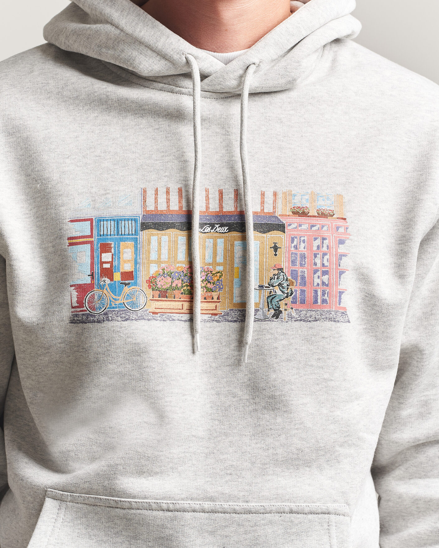 Heren | Truien | LES DEUX | Market Hoodie Snow Melange