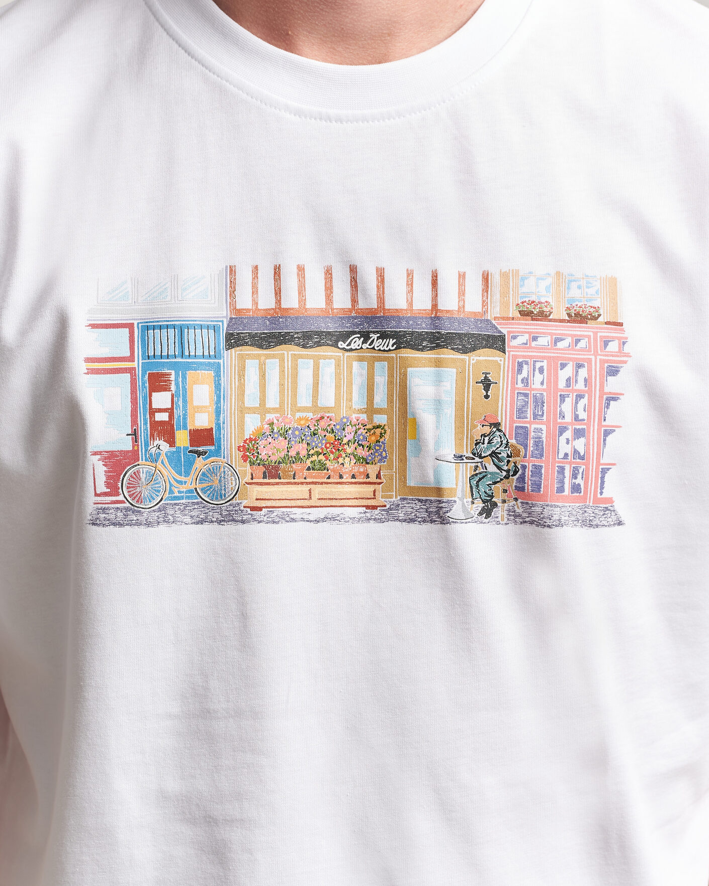 Heren | T-shirts | LES DEUX | Market T-Shirt White