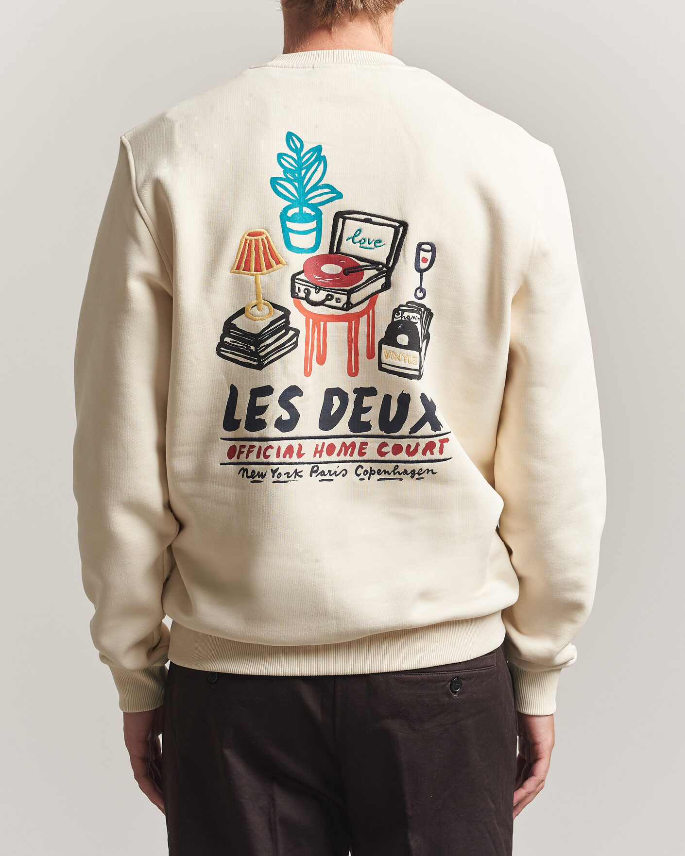 Heren | Truien | LES DEUX | Record Sweatshirt Ivory